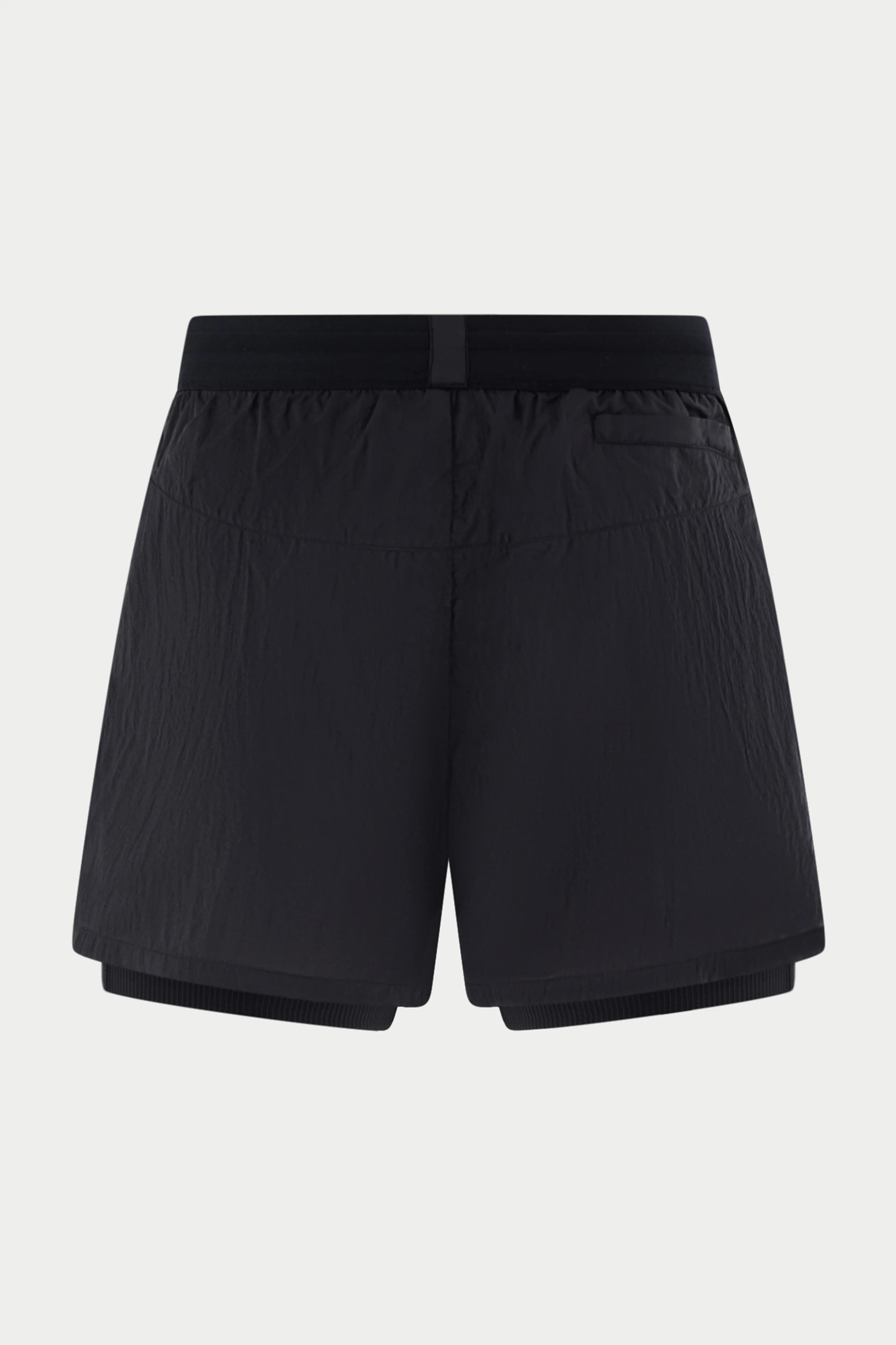 2-1 TRANSLUCENT PRINTED RUNNING SHORT - BLACK - Image 3
