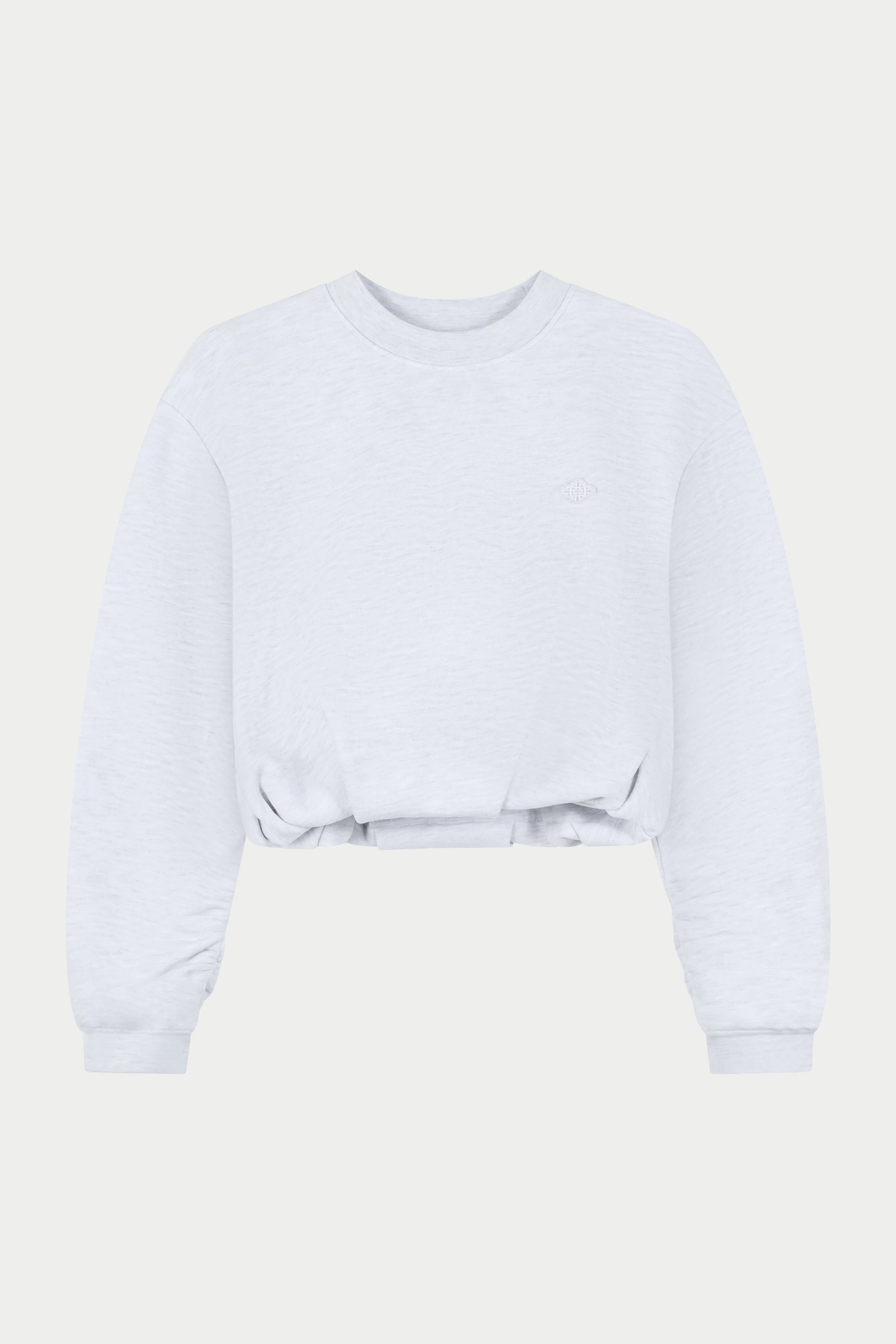 BALLOON HEM CREW - GREY MARL