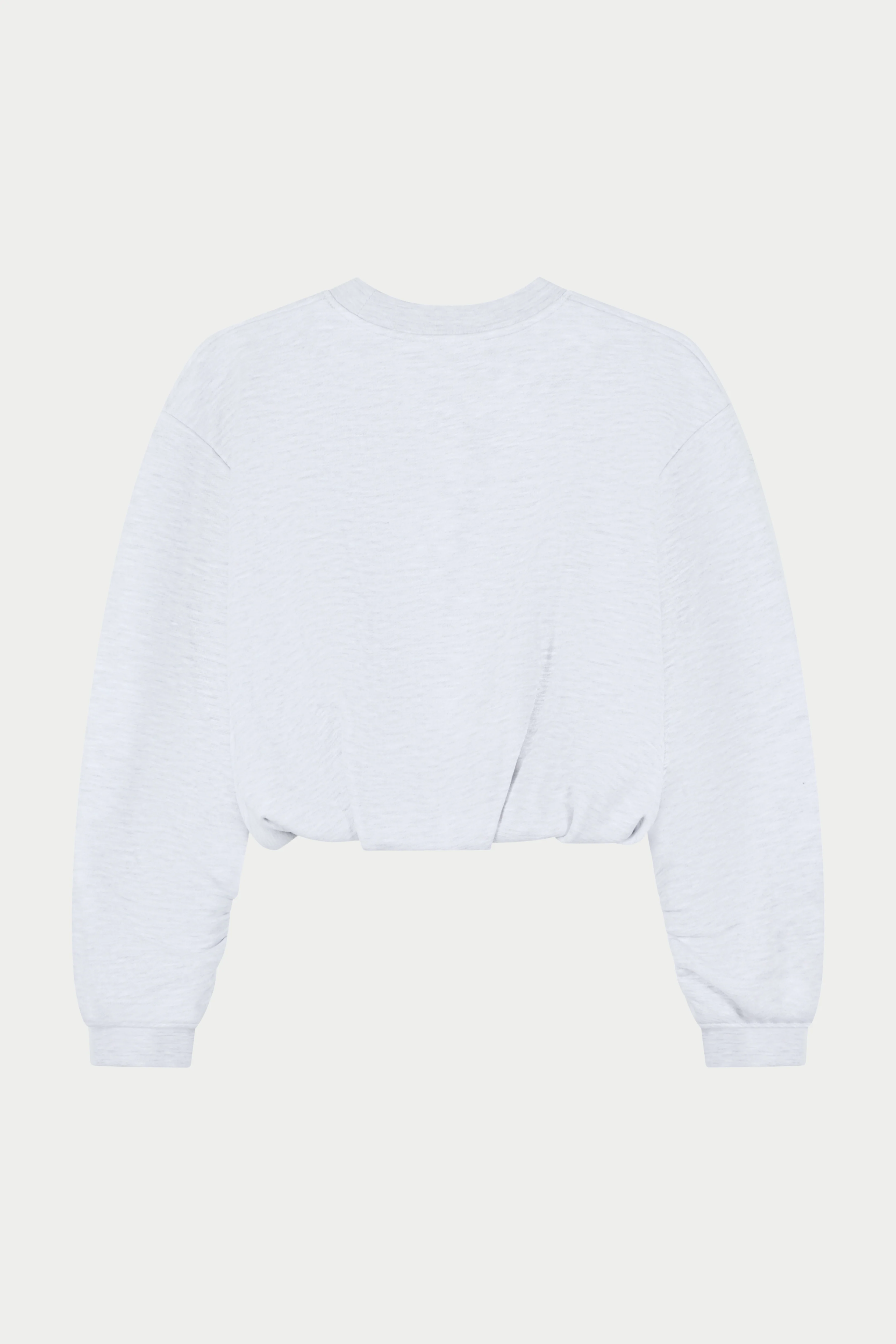 BALLOON HEM CREW - GREY MARL - Image 7