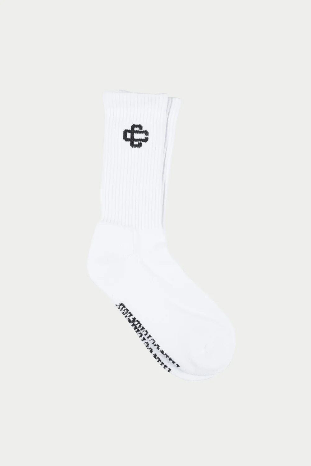 SINGLE EMBLEM SPORTS SOCK - BLACK