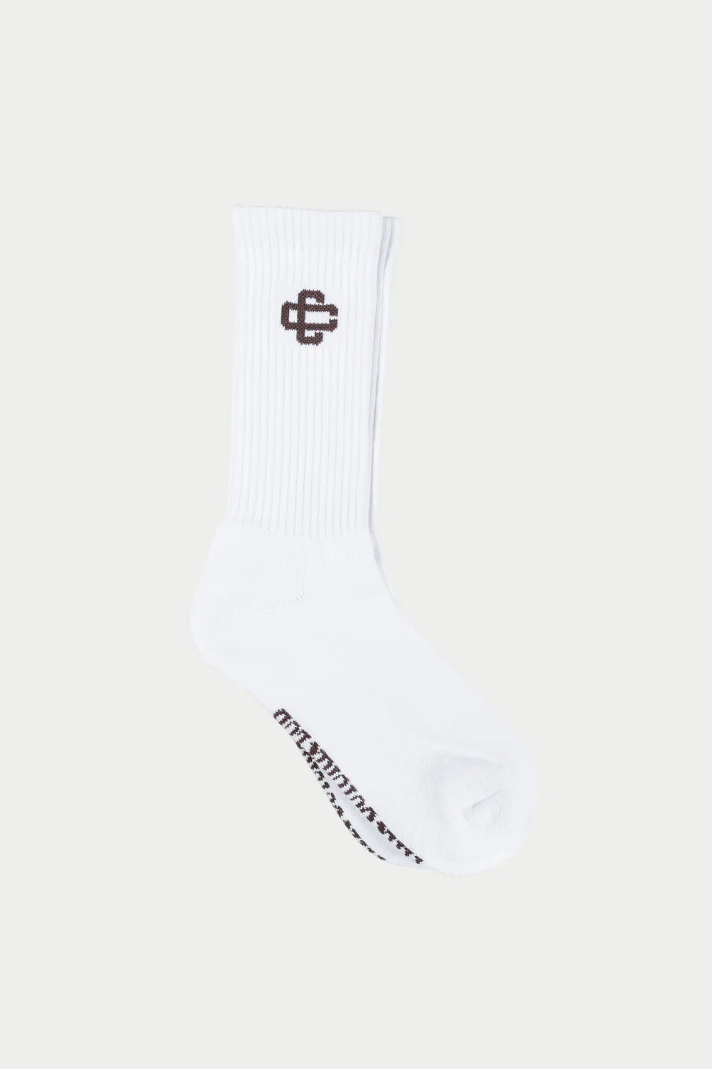 SINGLE EMBLEM SPORTS SOCK - BROWN
