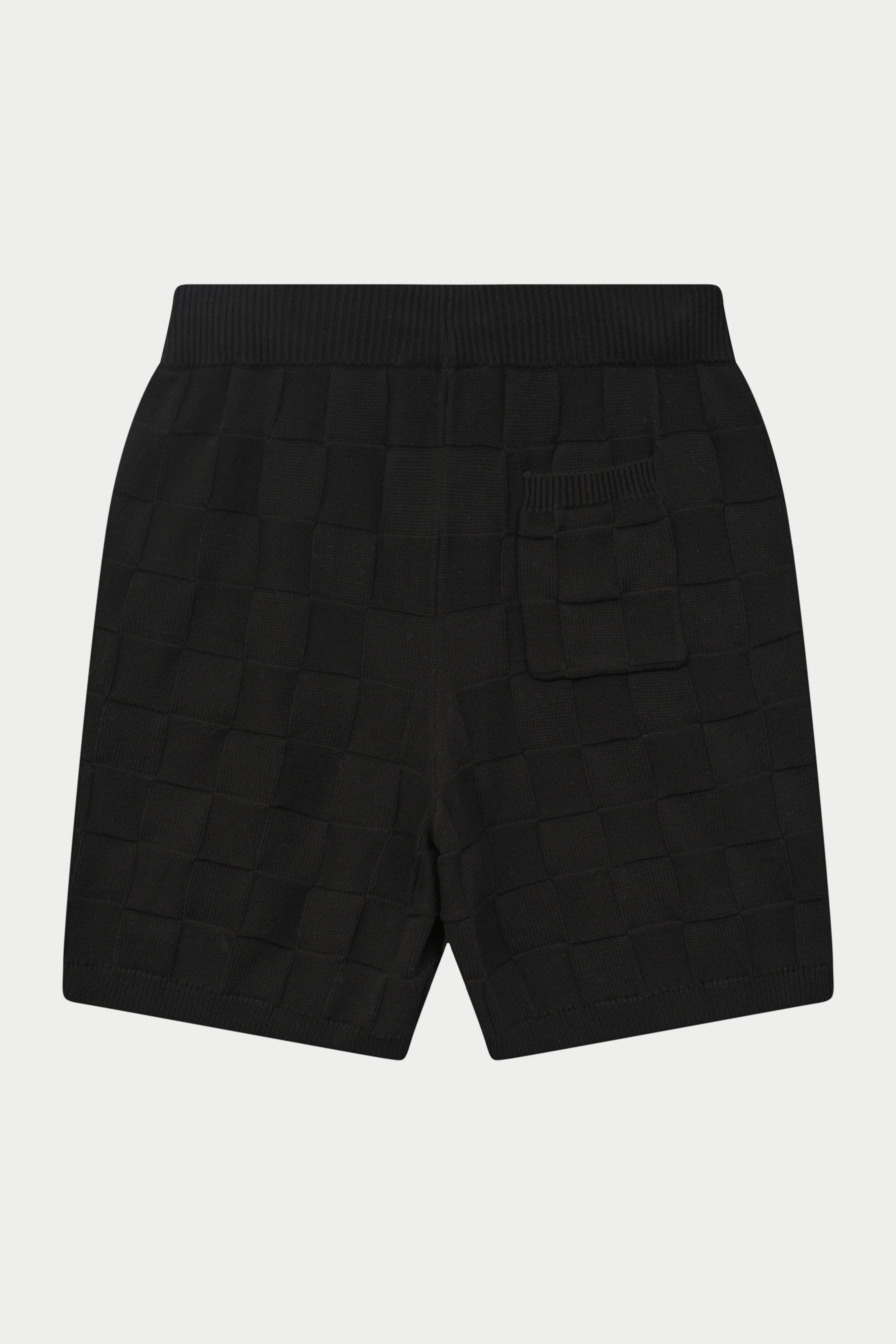 CHECKERBOARD KNITTED SHORT - BLACK - Image 10
