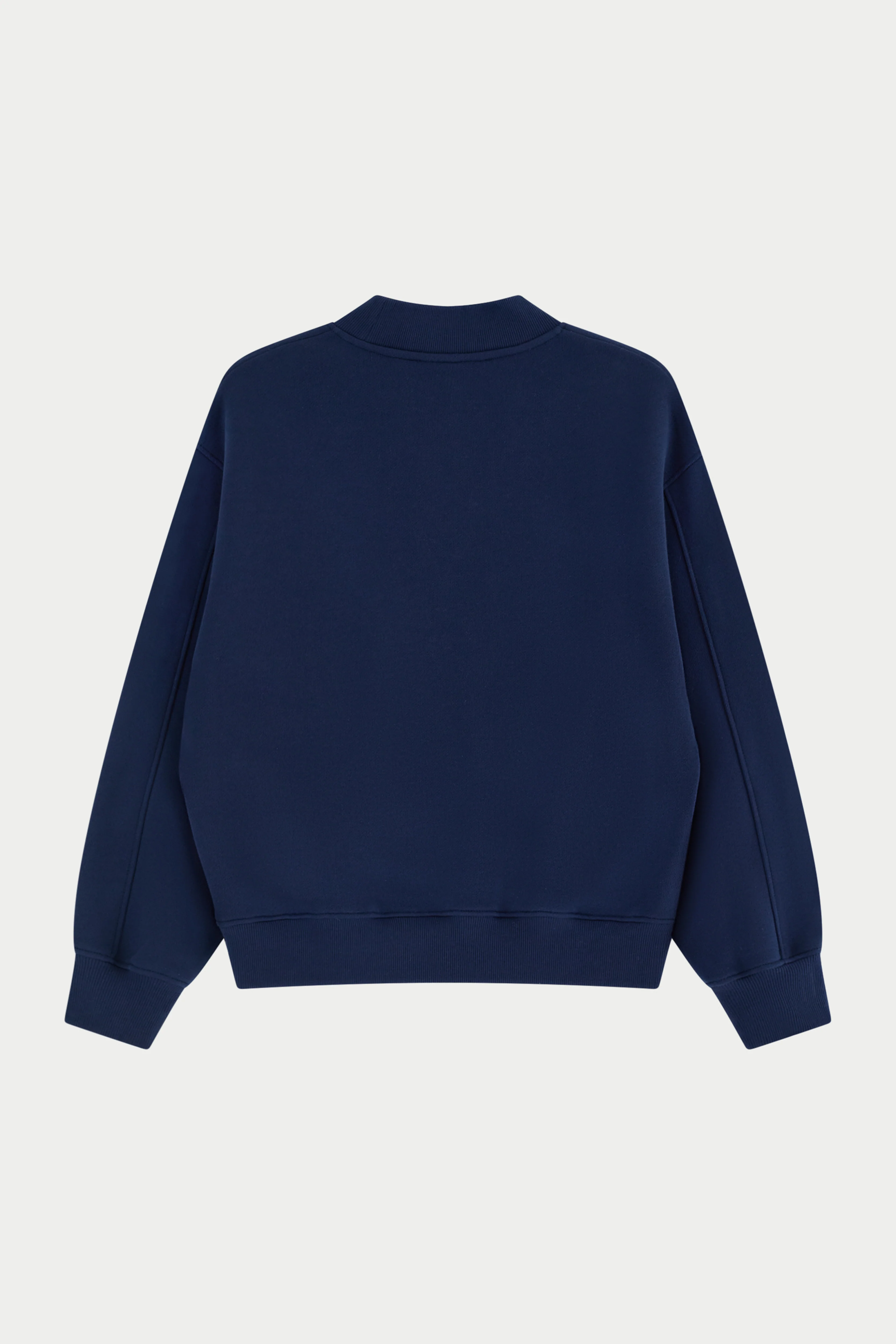 CHENILLE EMBLEM MOCK NECK CREW - DARK NAVY - Image 6