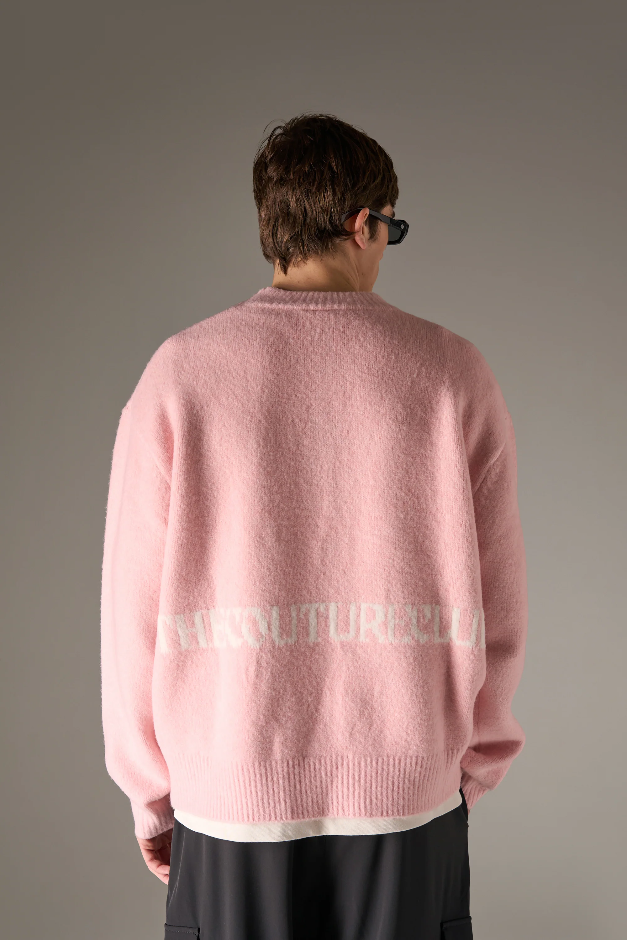 COPYRIGHT BRUSHED KNIT JUMPER - PINK - Image 6