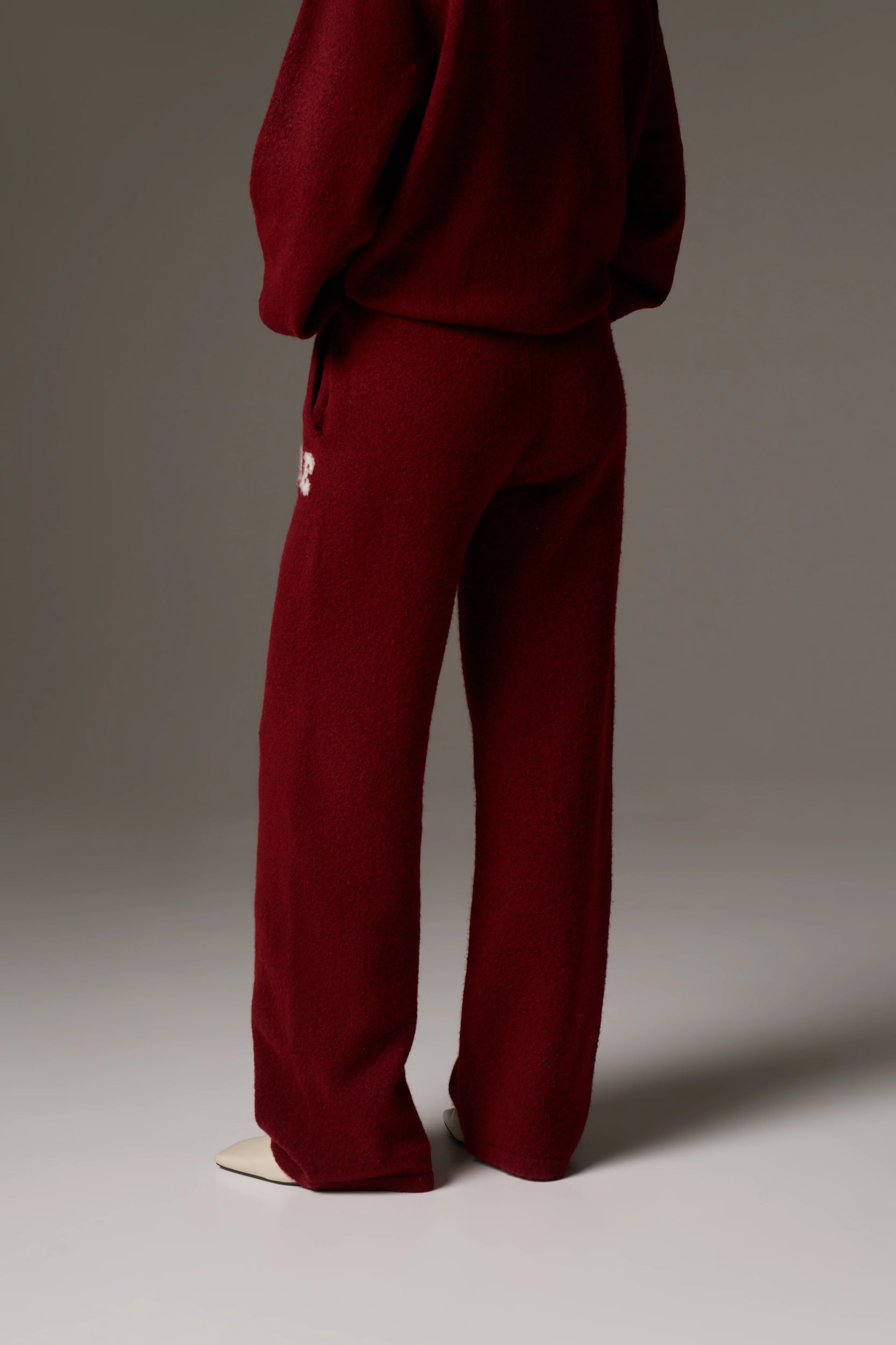 CTRE KNITTED JOGGERS - BURGUNDY - Image 5