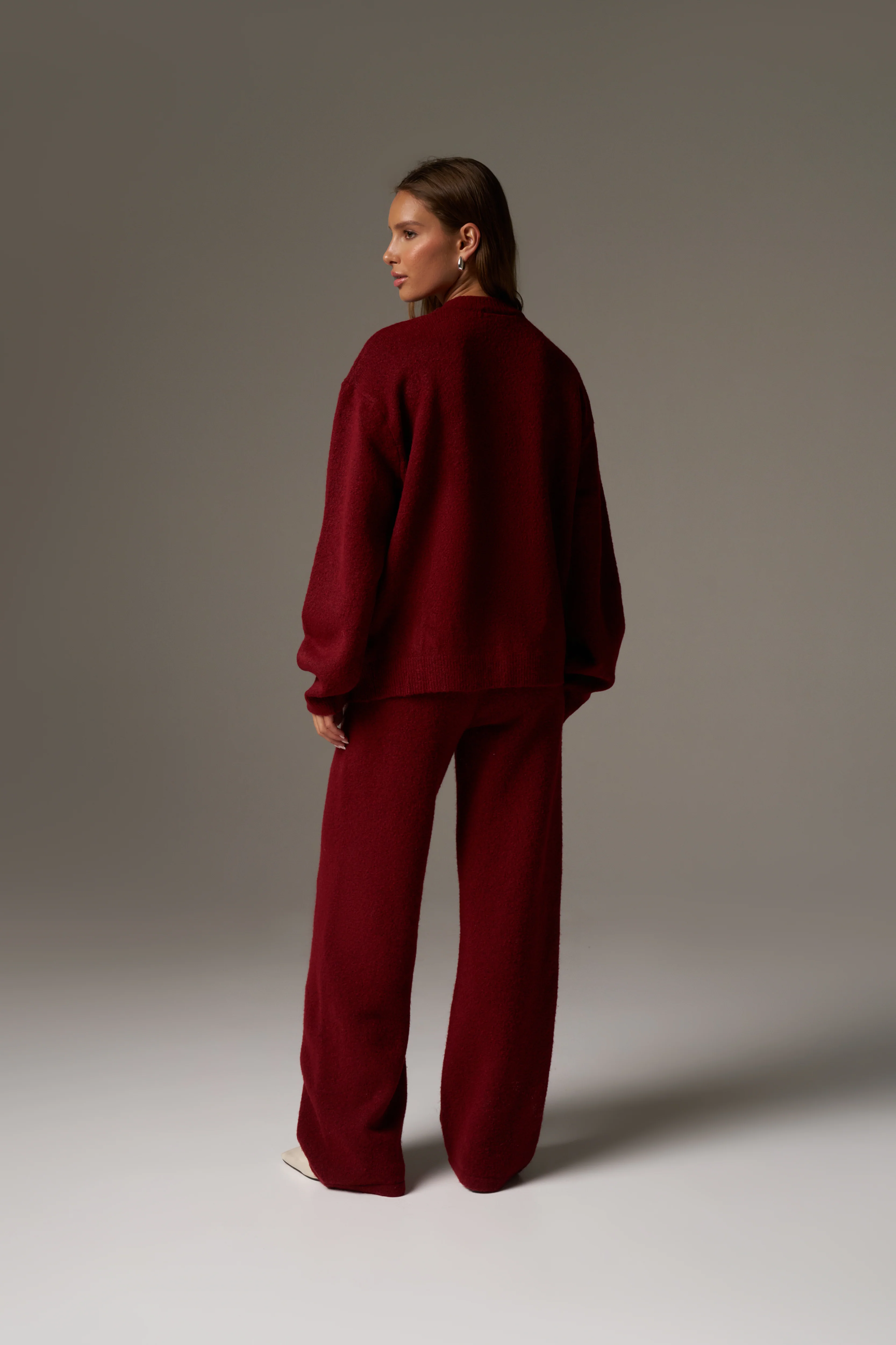 CTRE KNITTED JOGGERS - BURGUNDY - Image 6