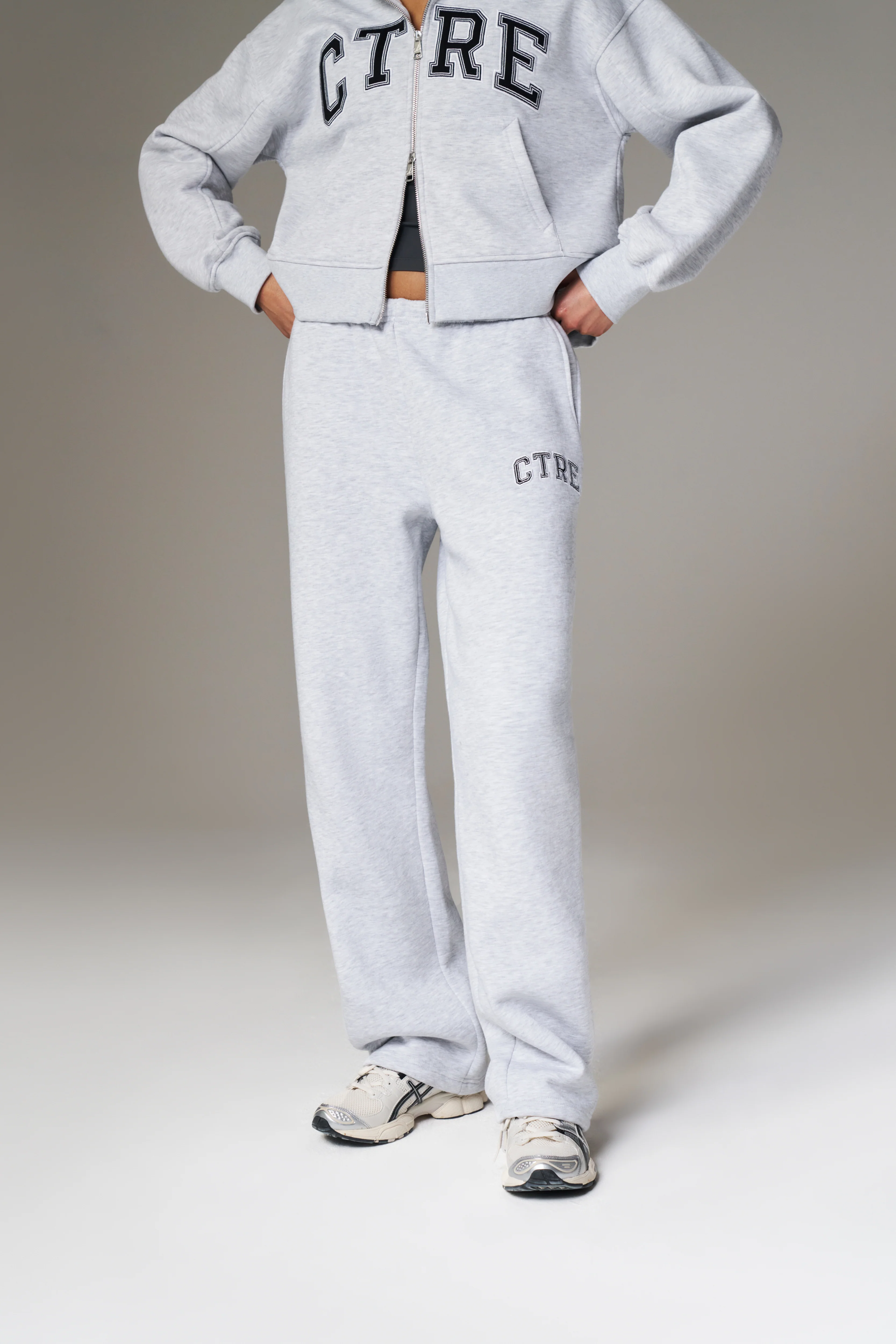 CTRE WIDE LEG JOGGERS - GREY MARL - Image 2