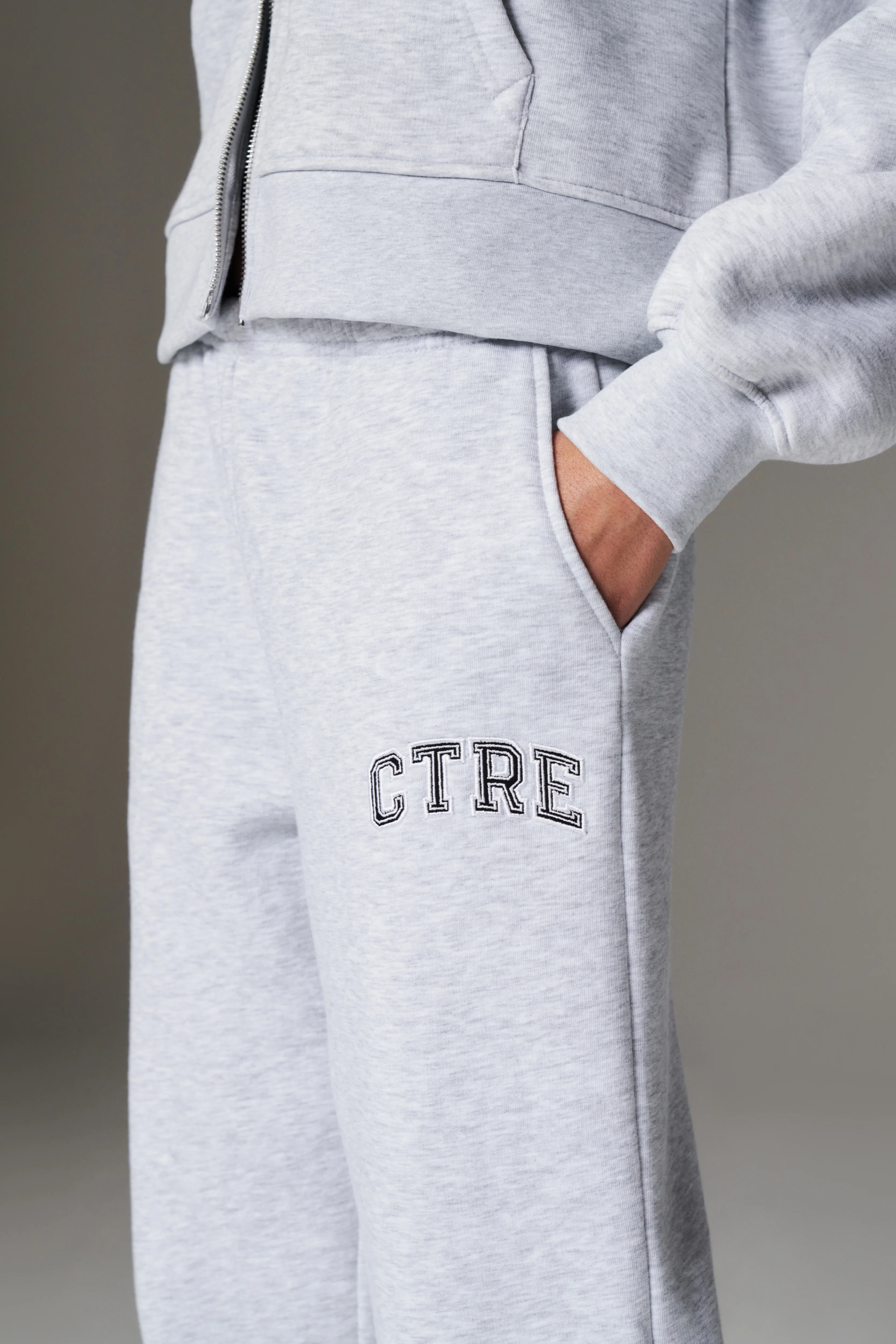 CTRE WIDE LEG JOGGERS - GREY MARL - Image 4