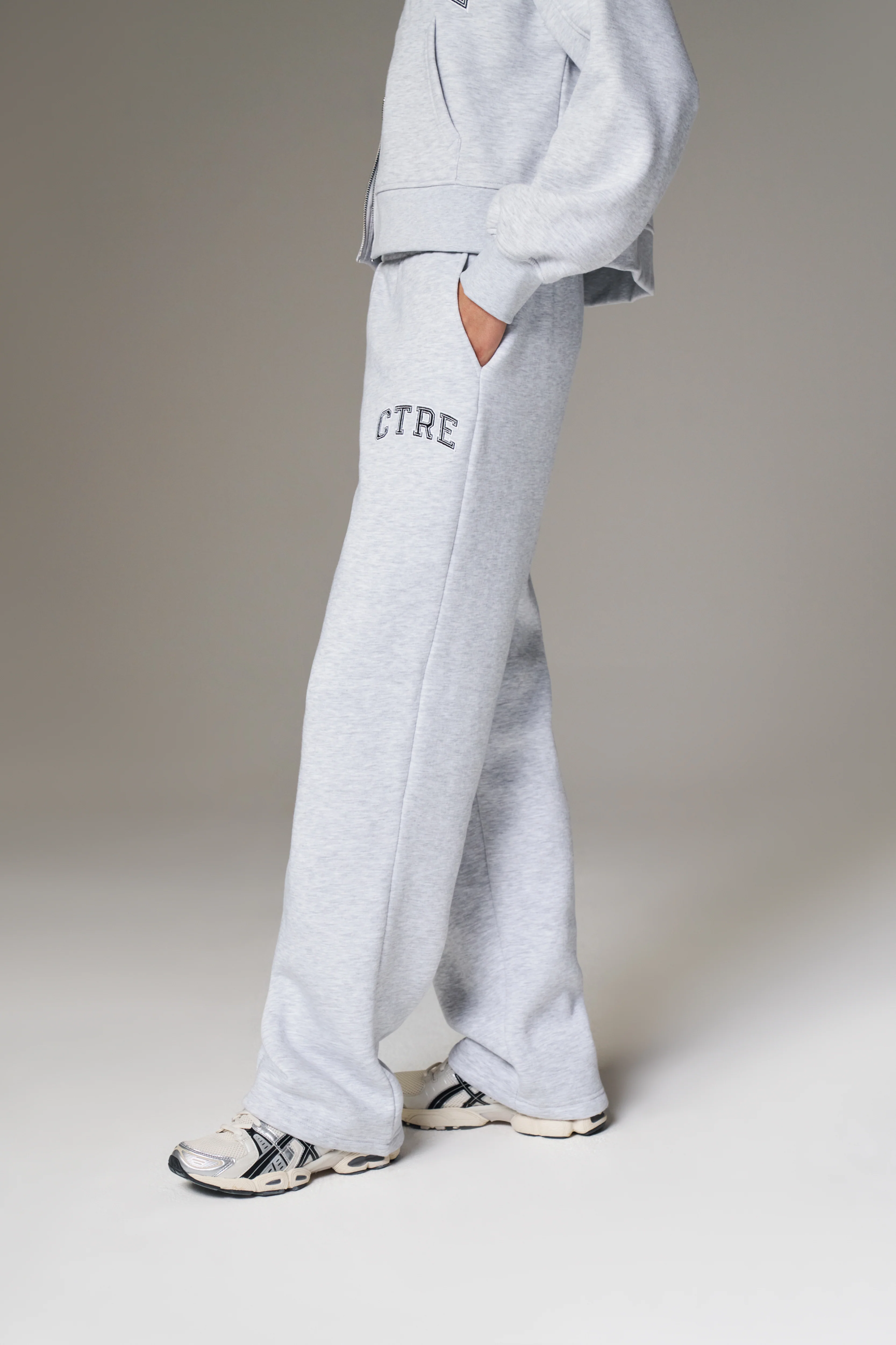 CTRE WIDE LEG JOGGERS - GREY MARL - Image 8