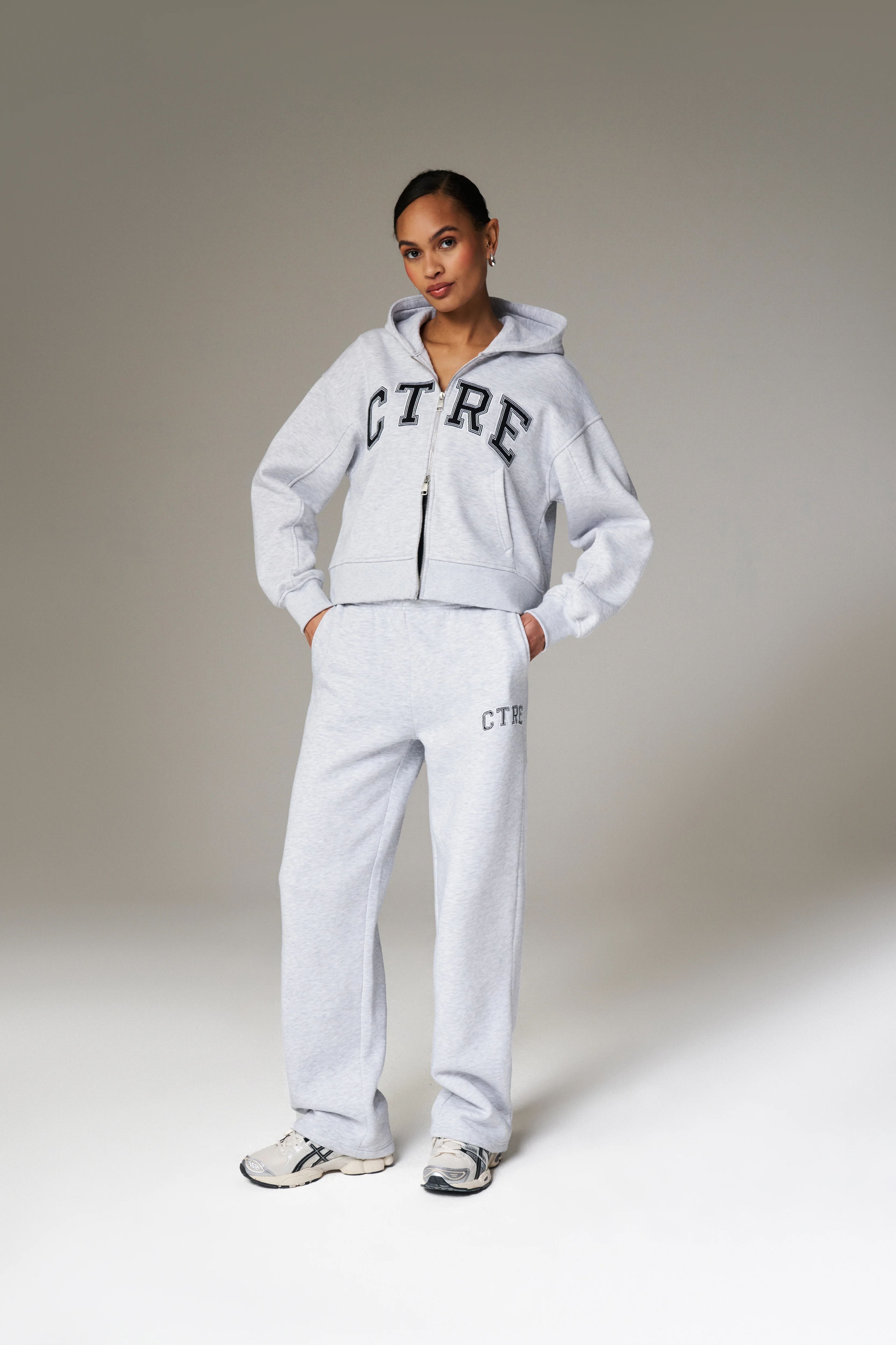CTRE WIDE LEG JOGGERS - GREY MARL - Image 9