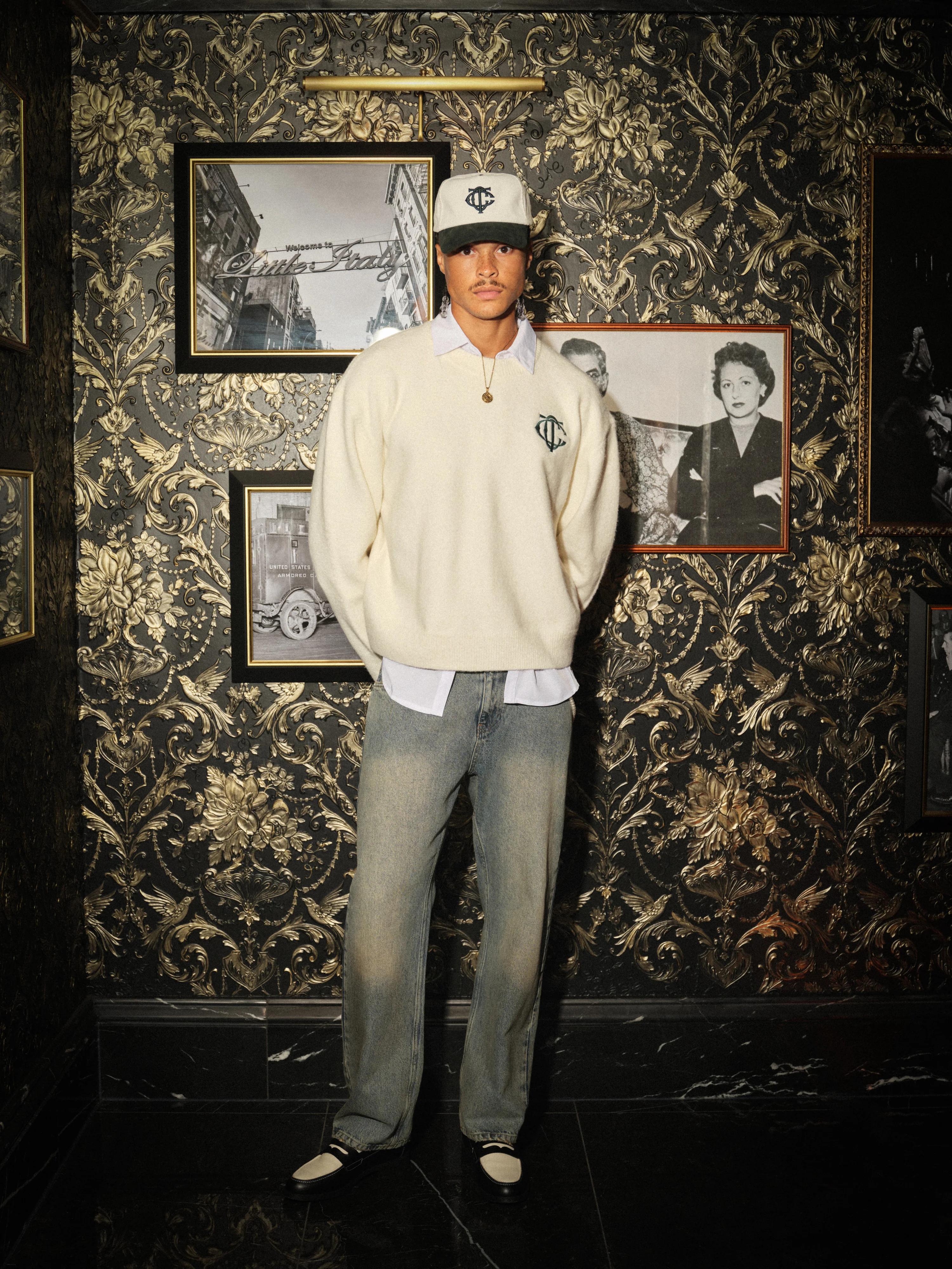 MONOGRAM KNITTED CREW - OFF WHITE - Image 4