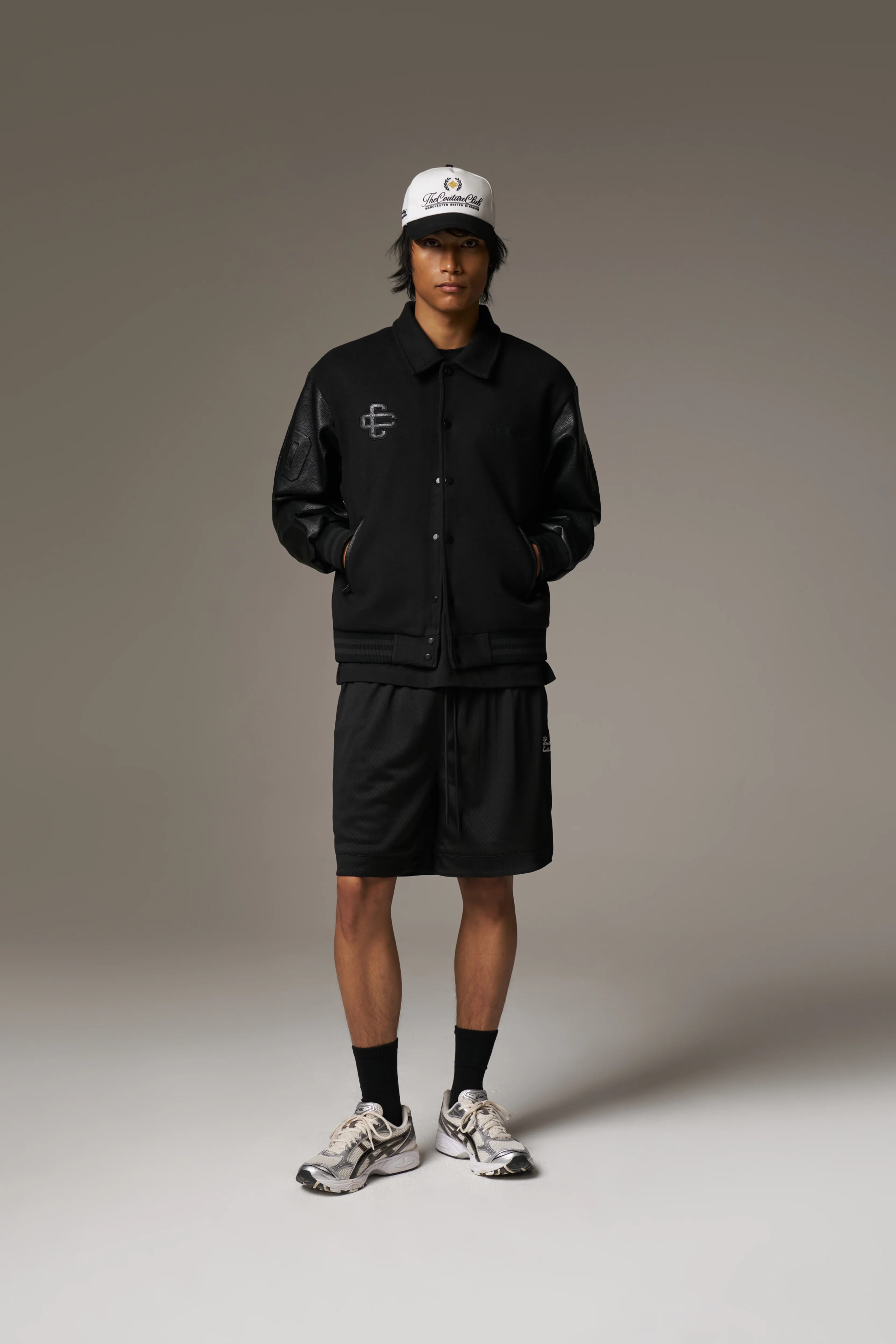 EMBLEM CHENILLE VARSITY JACKET - BLACK - Image 3
