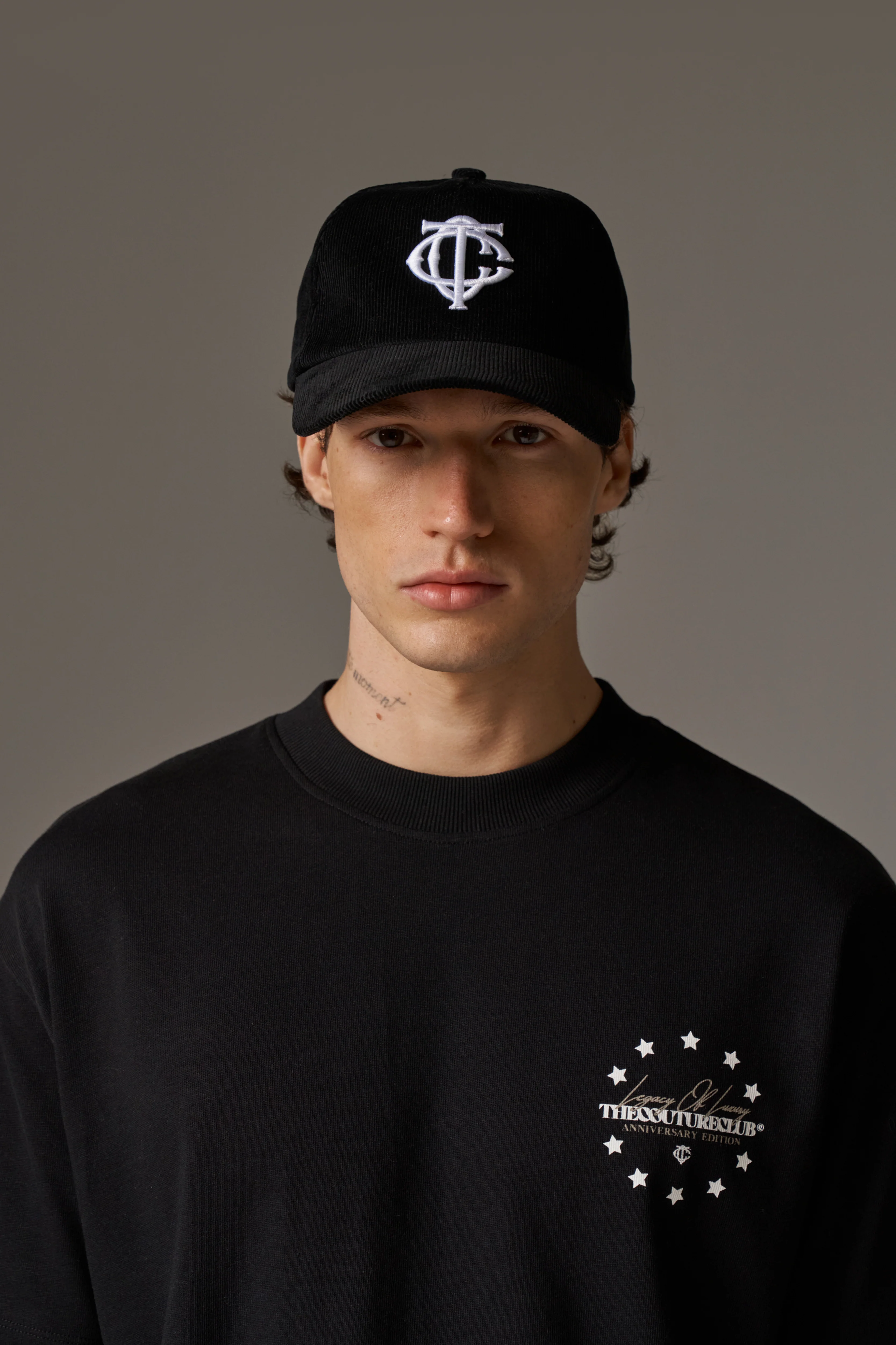 MONOGRAM CORD CAP - BLACK - Image 2