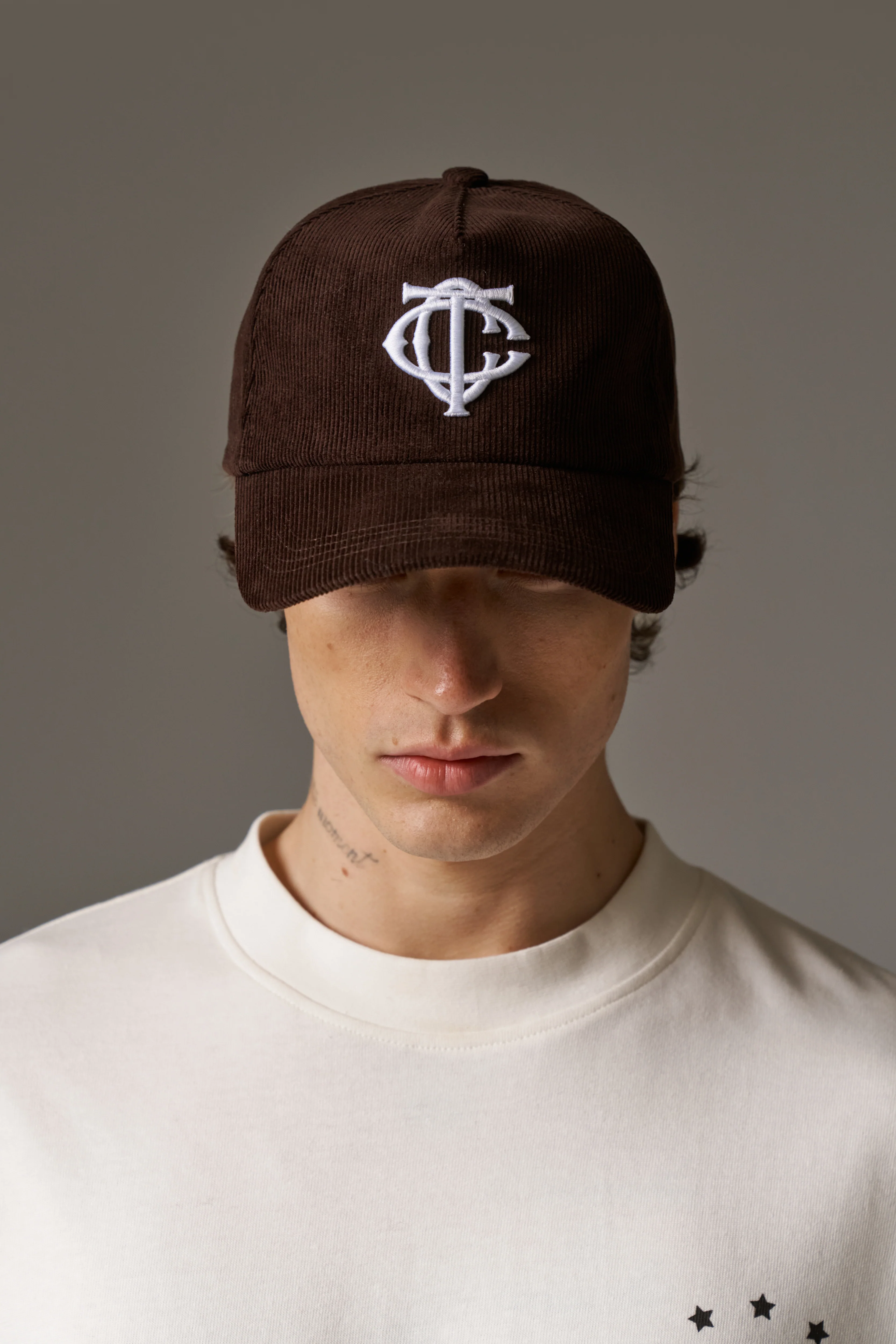 MONOGRAM CORD CAP - BROWN - Image 10