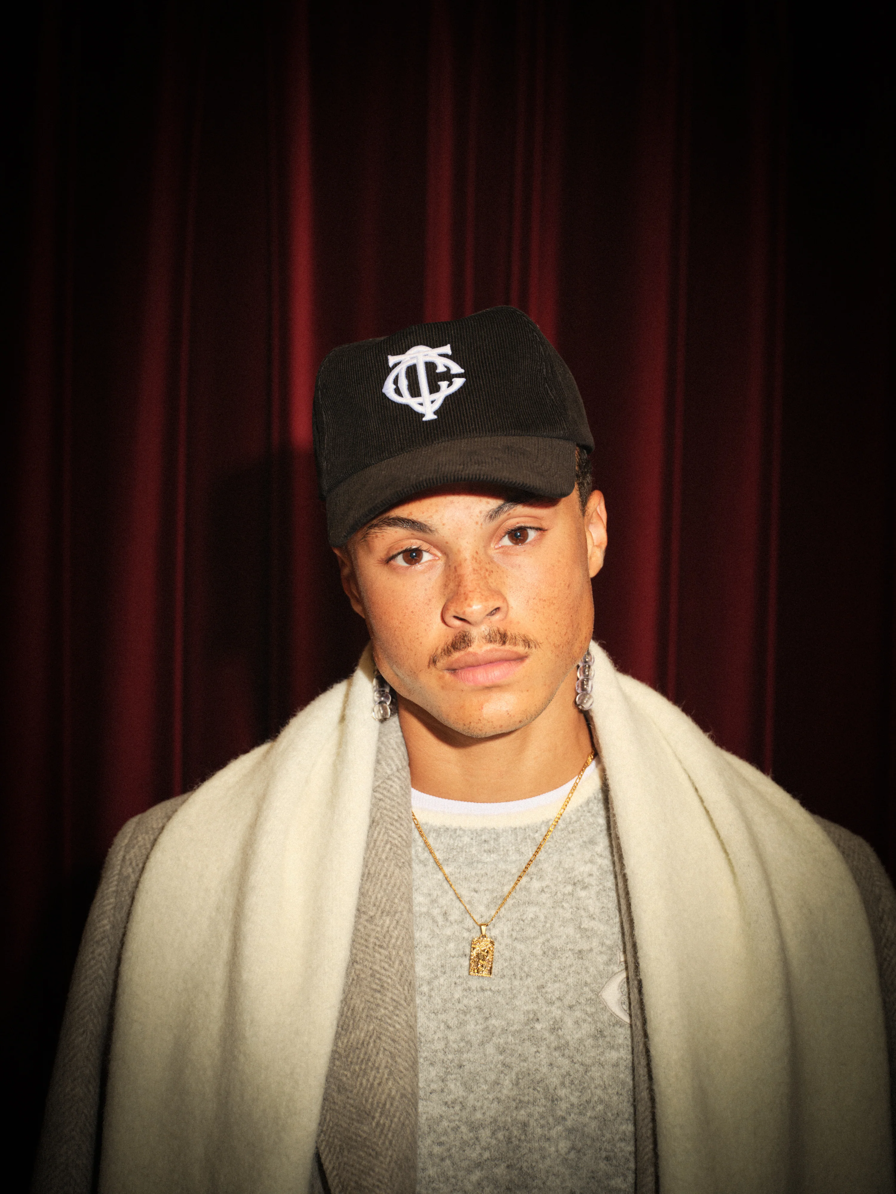 MONOGRAM CORD CAP - BROWN - Image 2