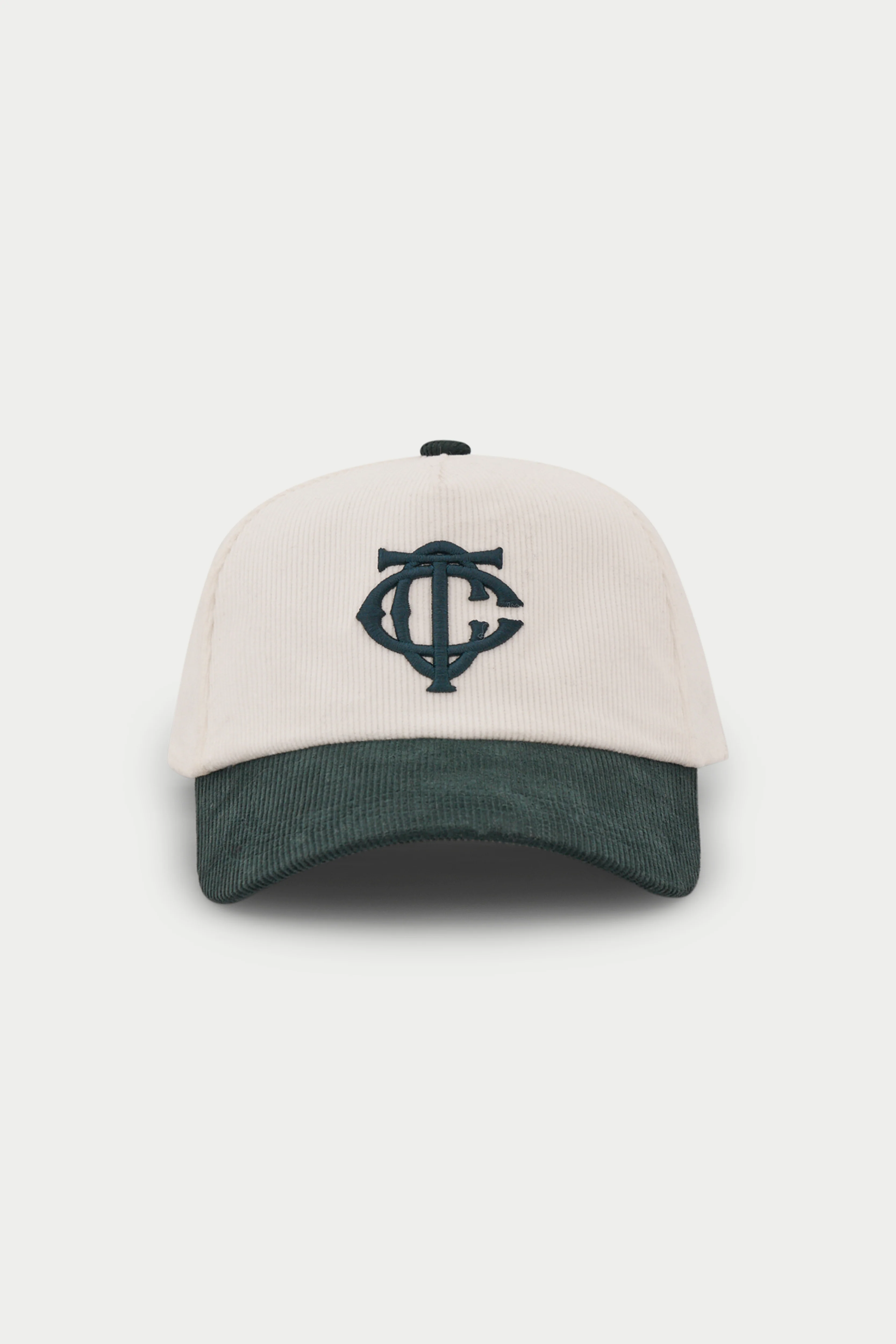 MONOGRAM CORD CAP - FOREST GREEN