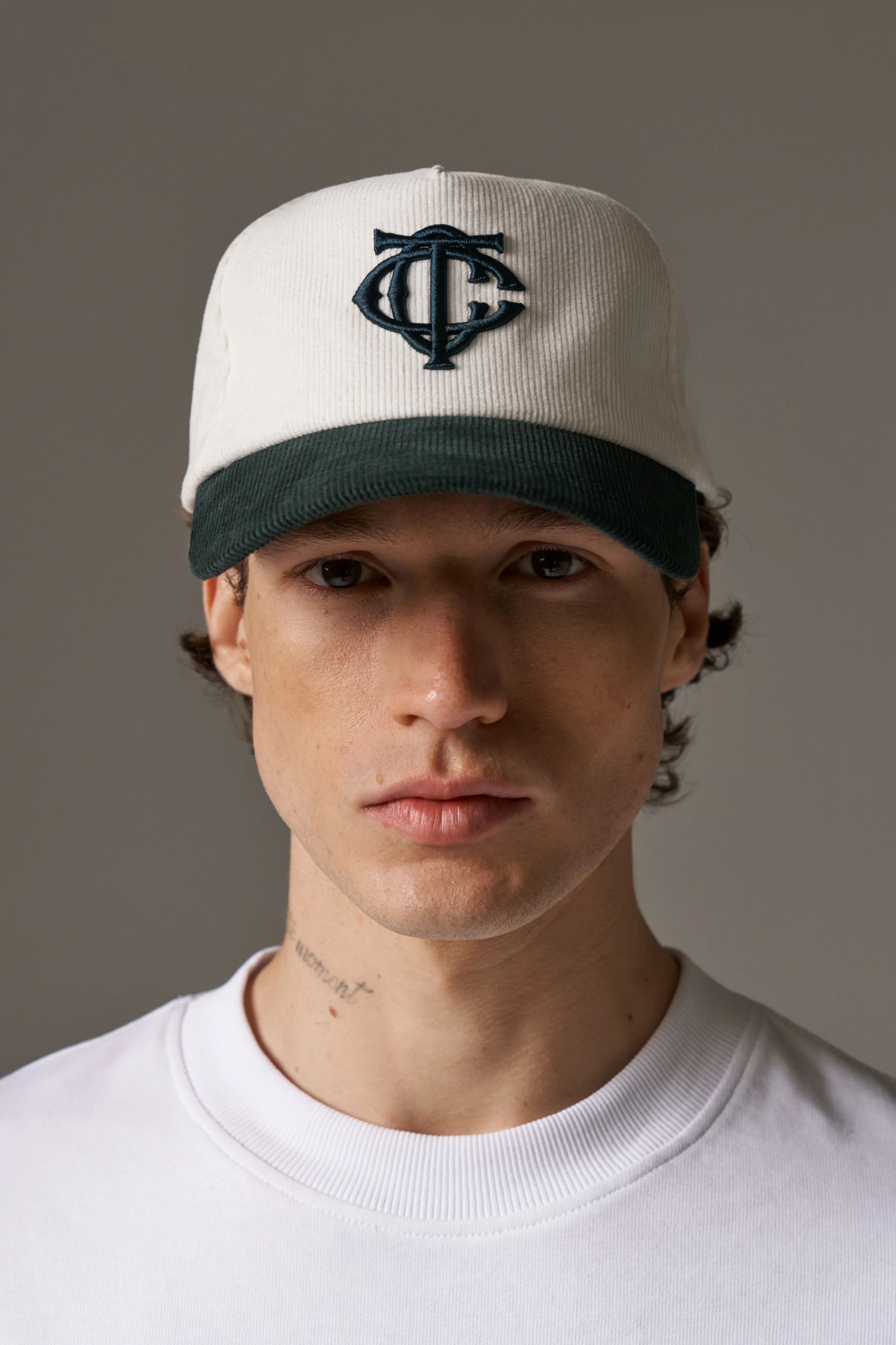 MONOGRAM CORD CAP - FOREST GREEN - Image 5
