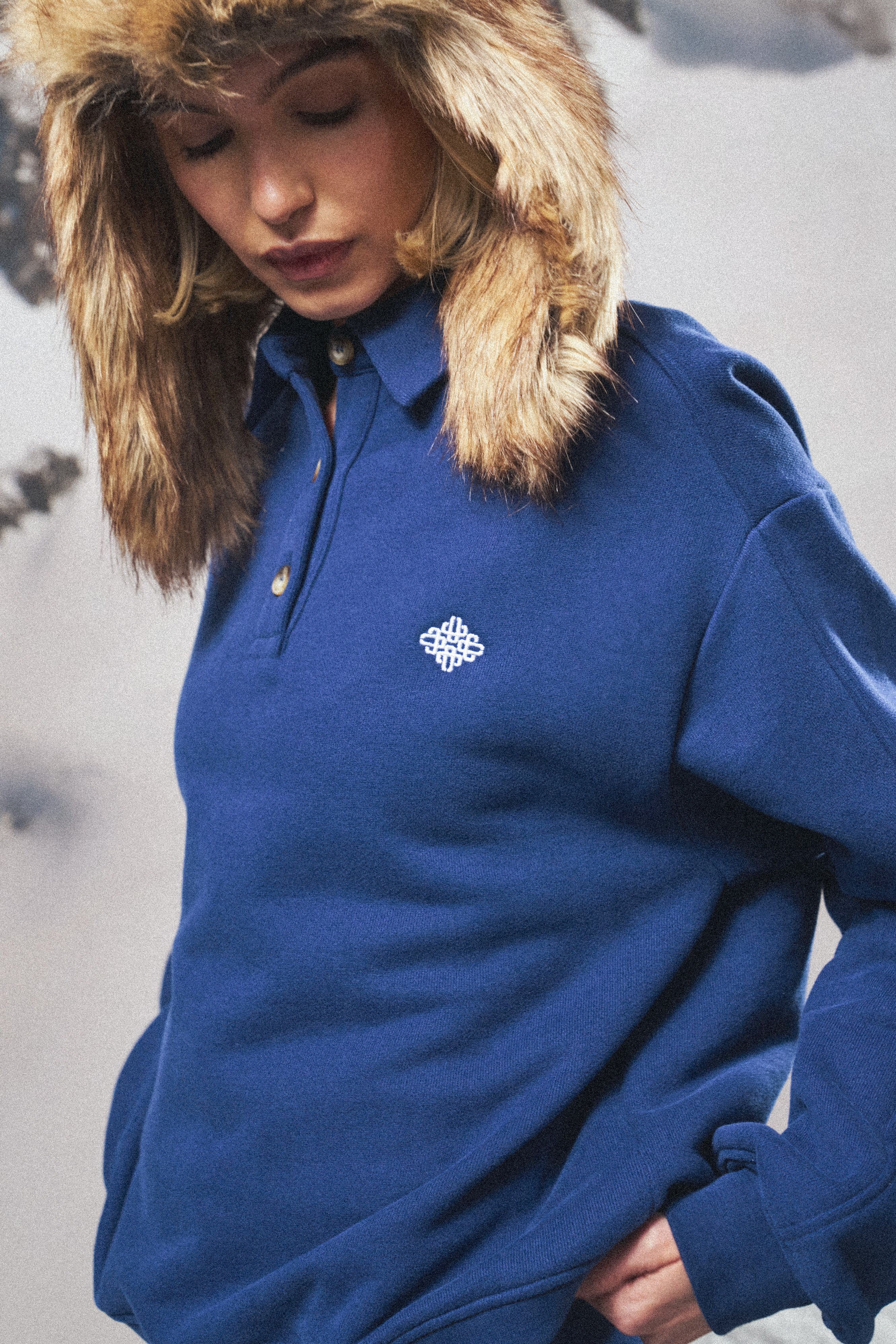 EMBLEM EMBROIDERED RUGBY POLO - DEEP BLUE - Image 5