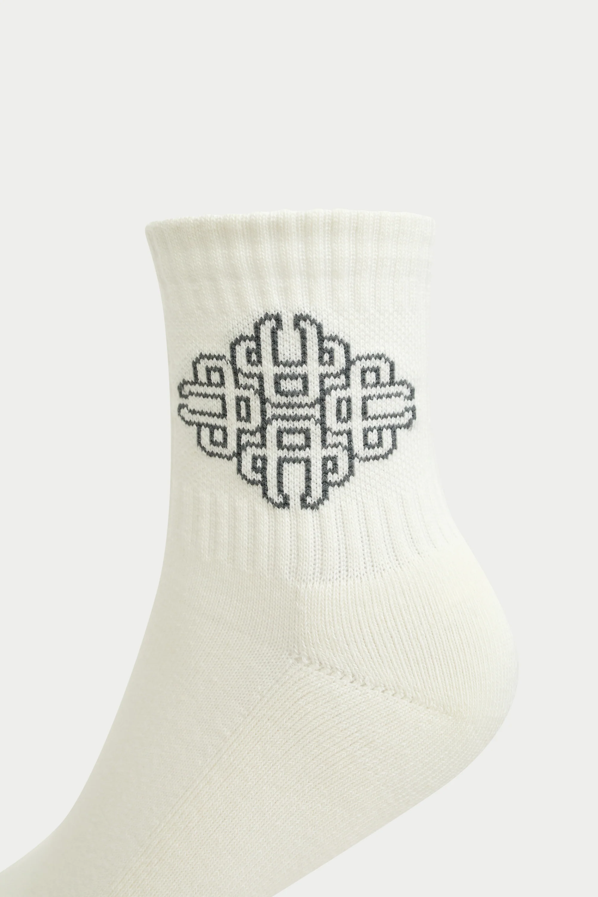 EMBLEM OUTLINE SOCKS - OFF WHITE - Image 2