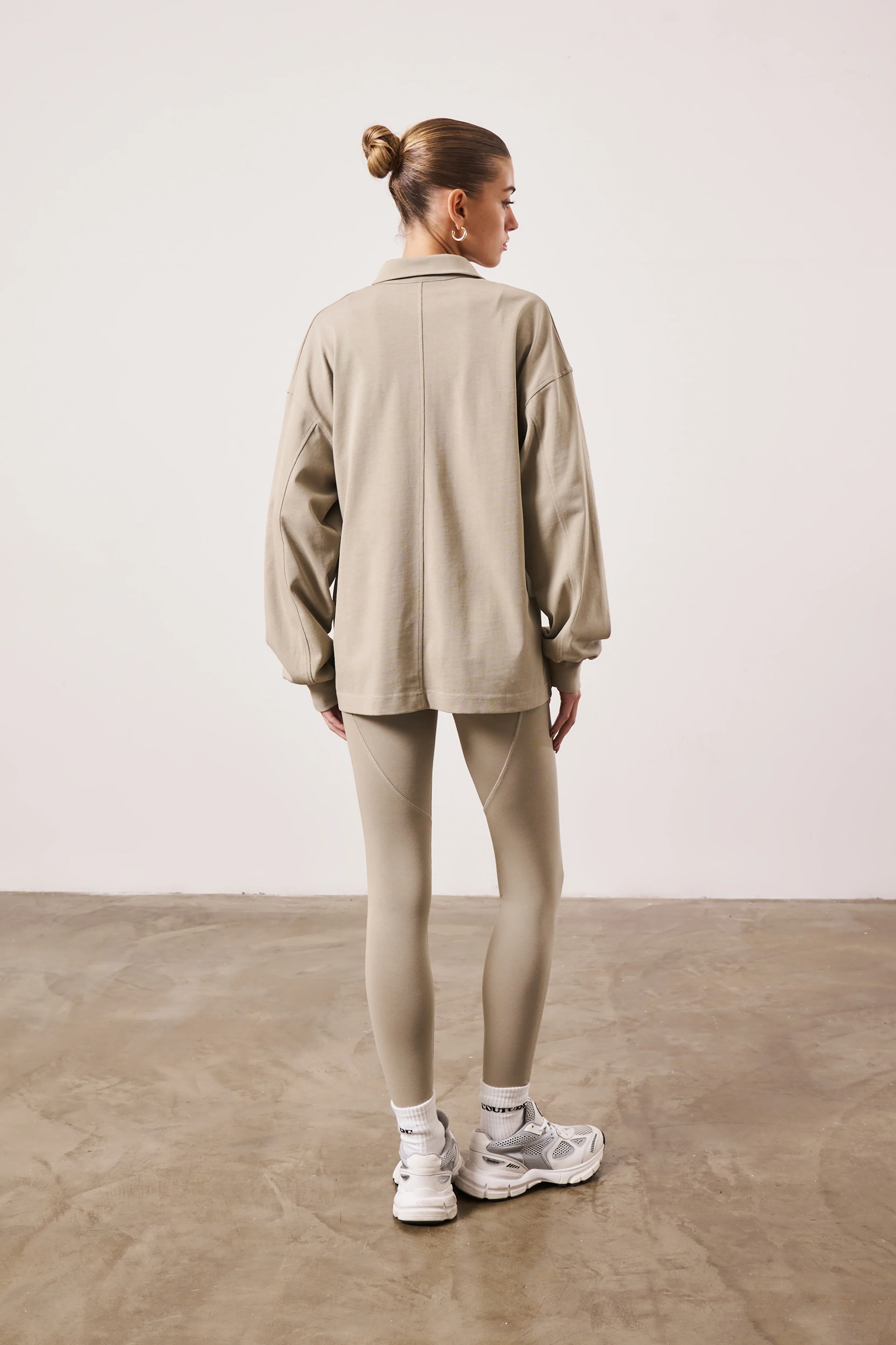 EMBLEM JERSEY LEGGINGS - BEIGE - Image 7