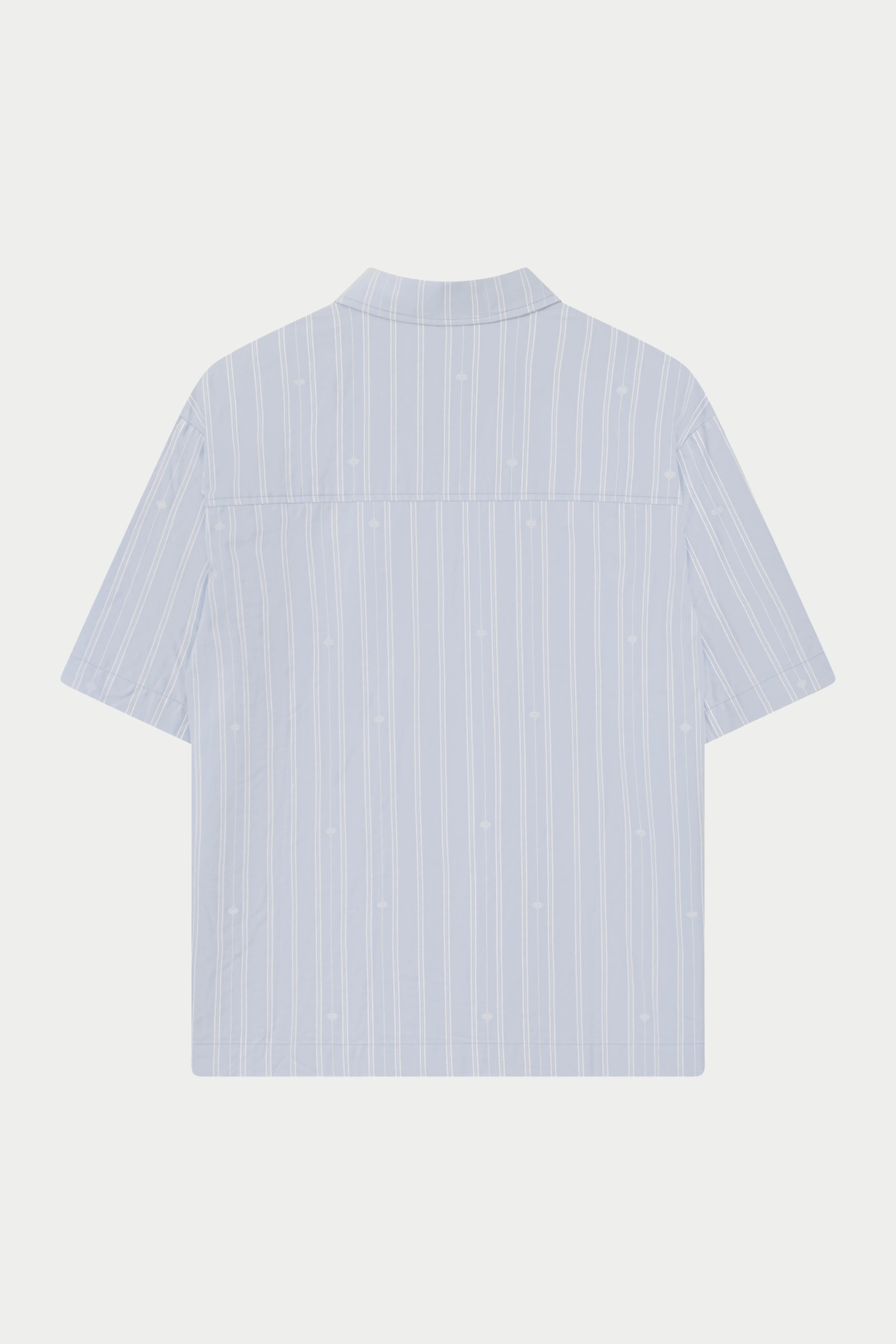 EMBLEM STRIPE SHIRT - BLUE - Image 8