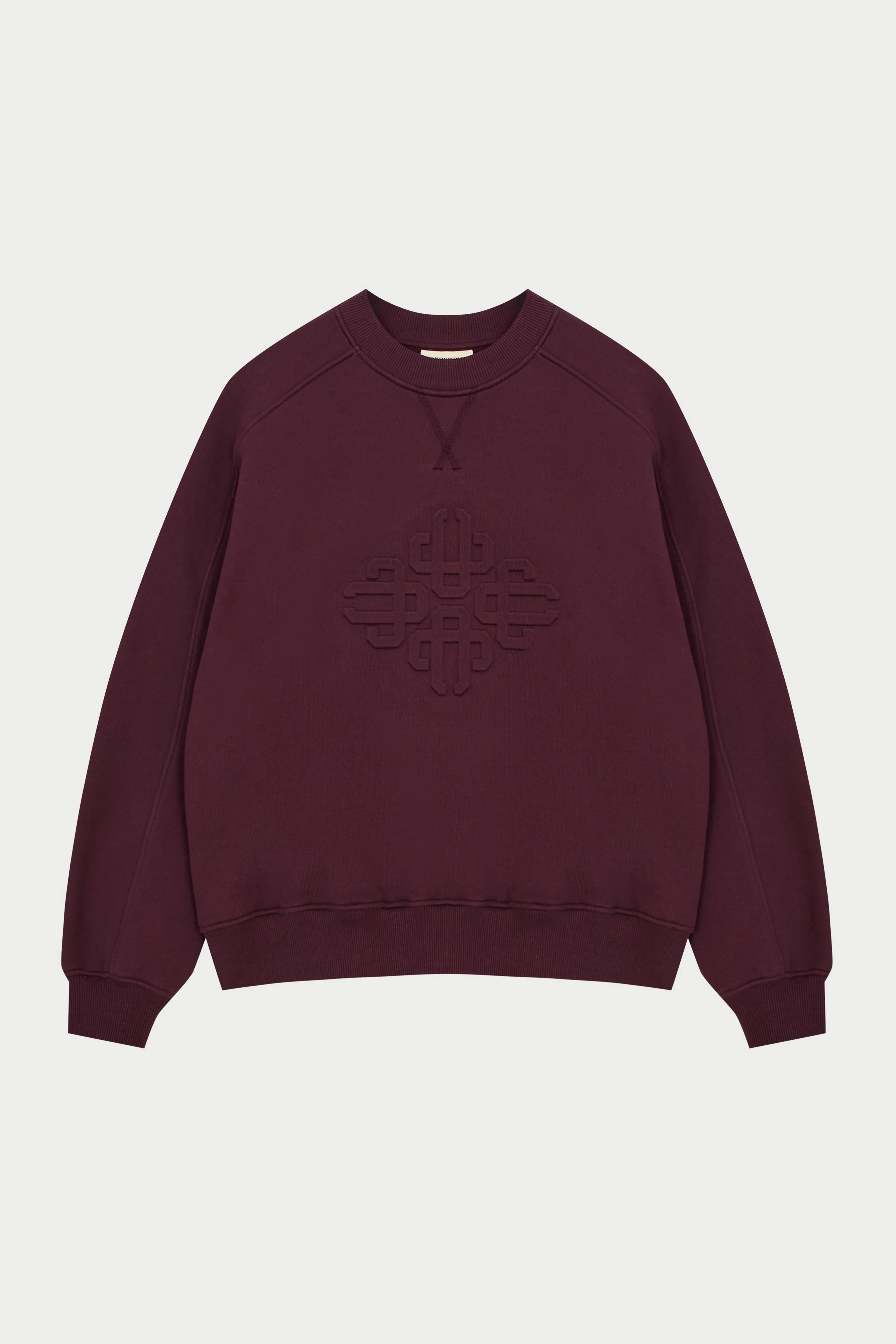 EMBOSSED SWEATSHIRT - PLUM