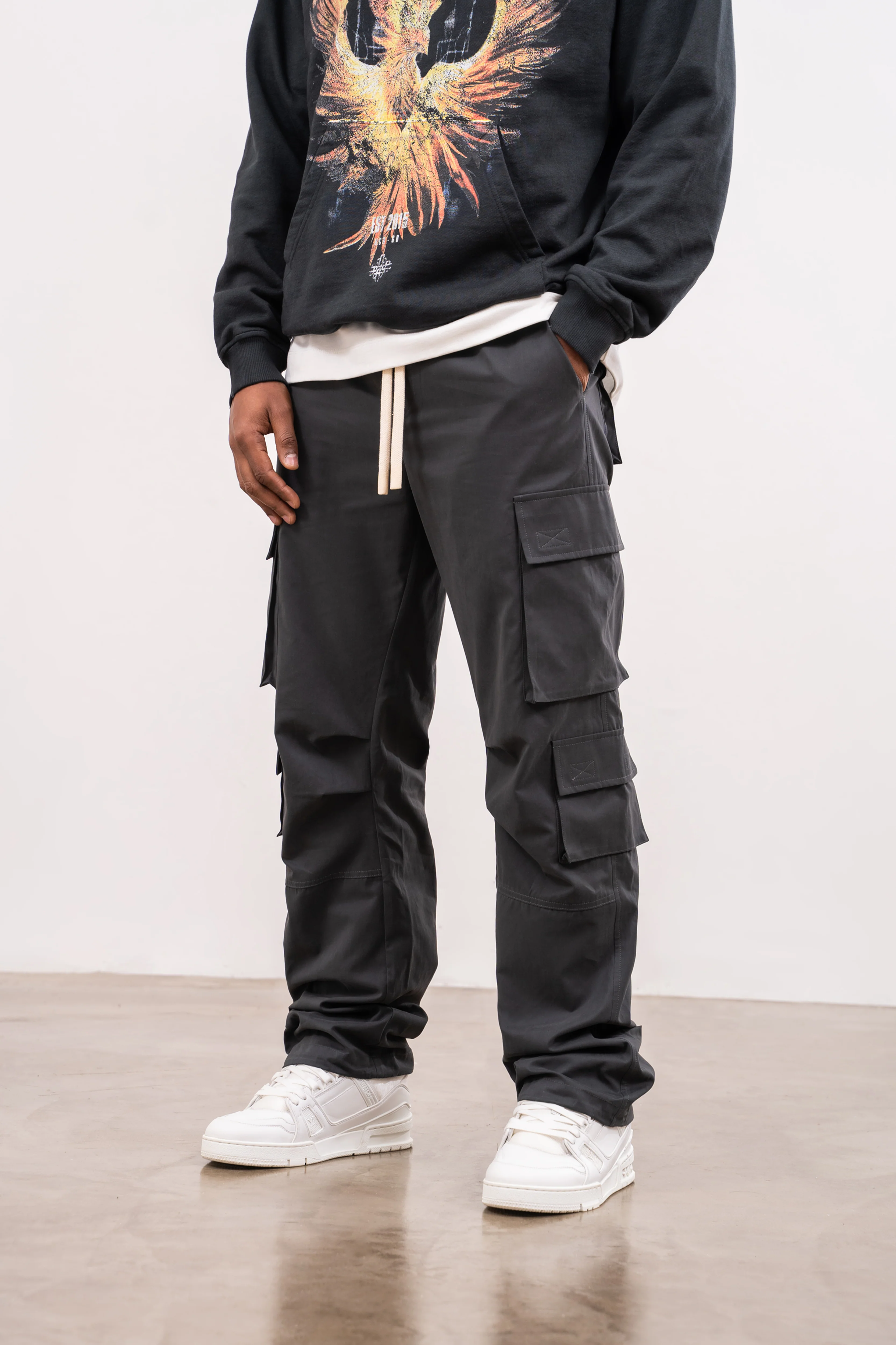 ESSENTIALS CARGO PANT - CHARCOAL - Image 2