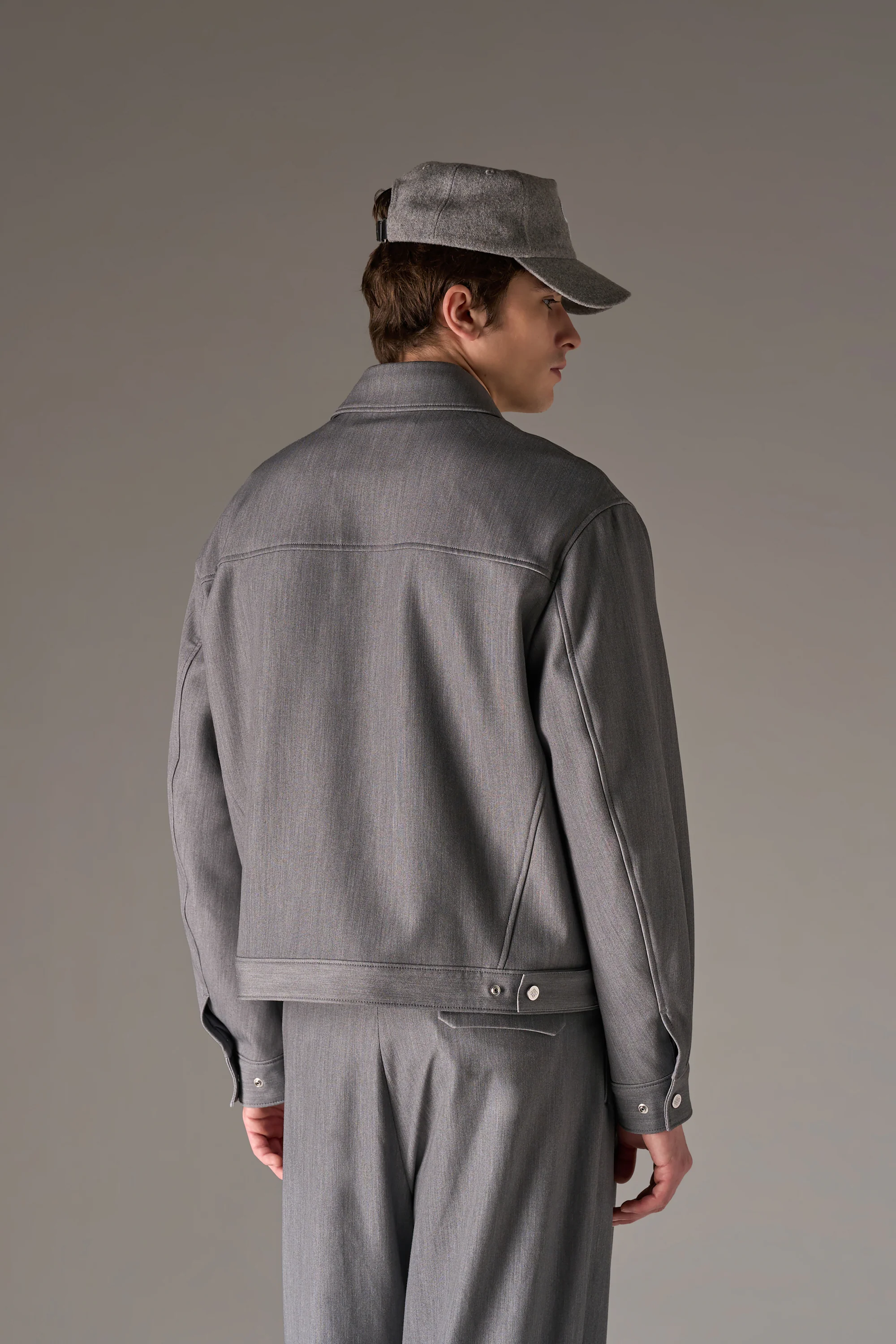 PATCH POCKET TAILORED JACKET - GREY - Image 6