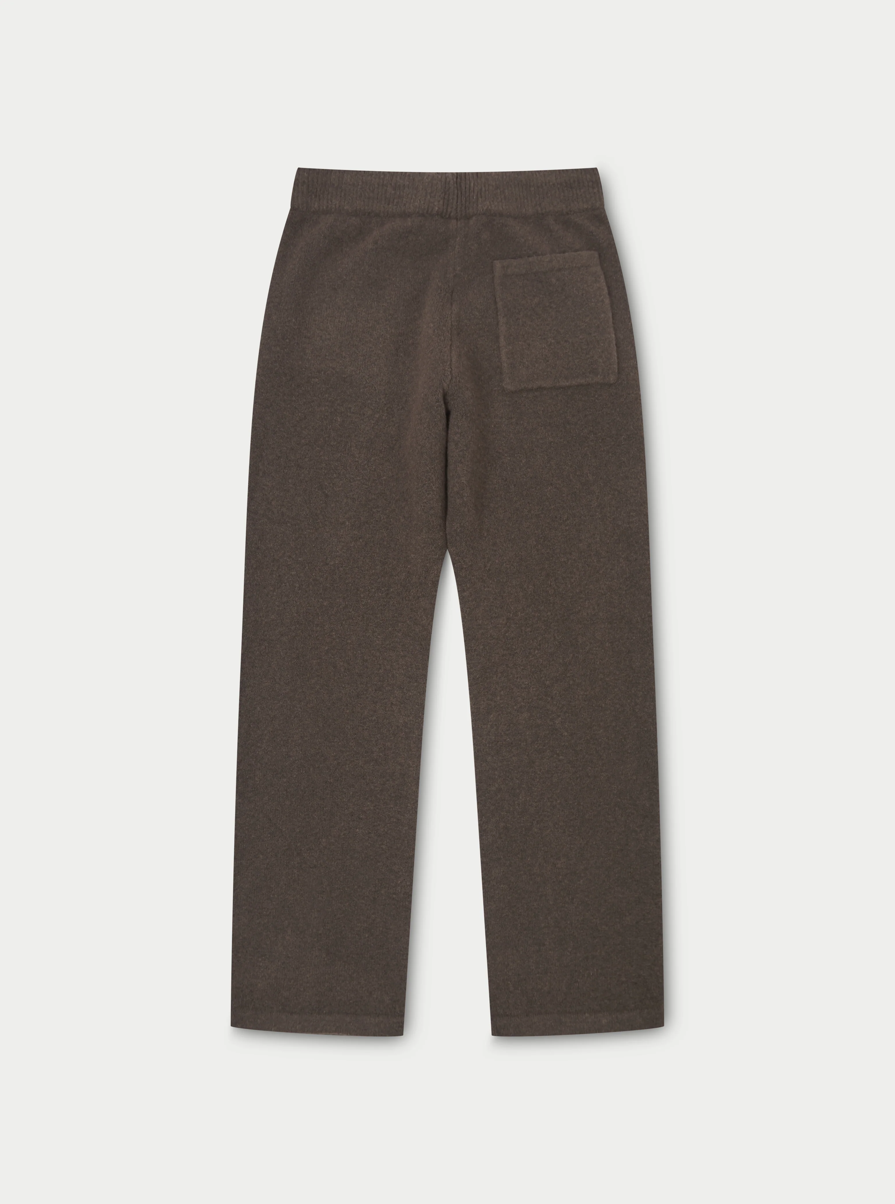 FLUFFY EMBLEM KNITTED JOGGERS - BROWN - Image 10