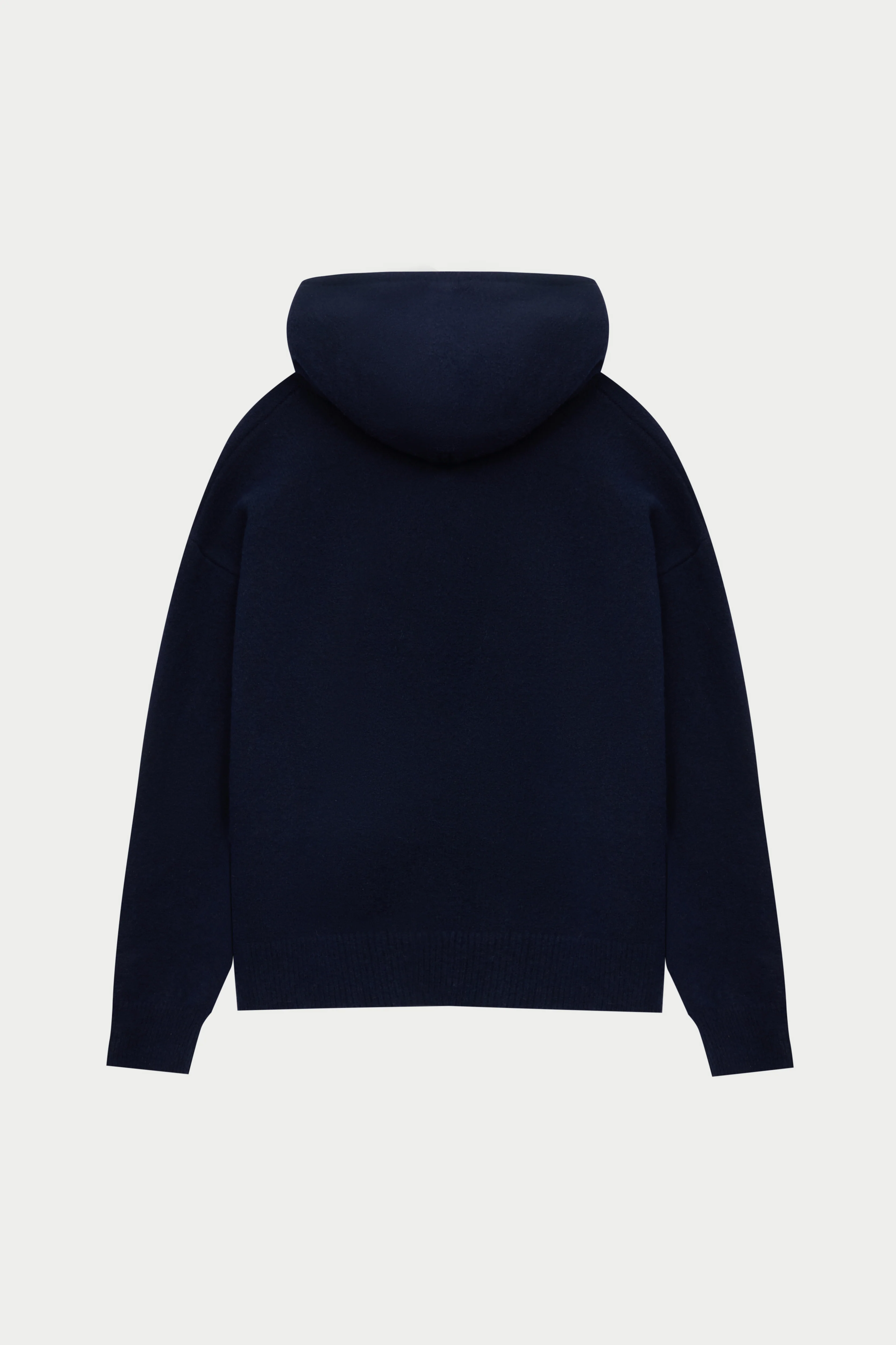 FLUFFY EMBLEM ZIP THROUGH KNITTED HOODIE - NAVY - Image 11