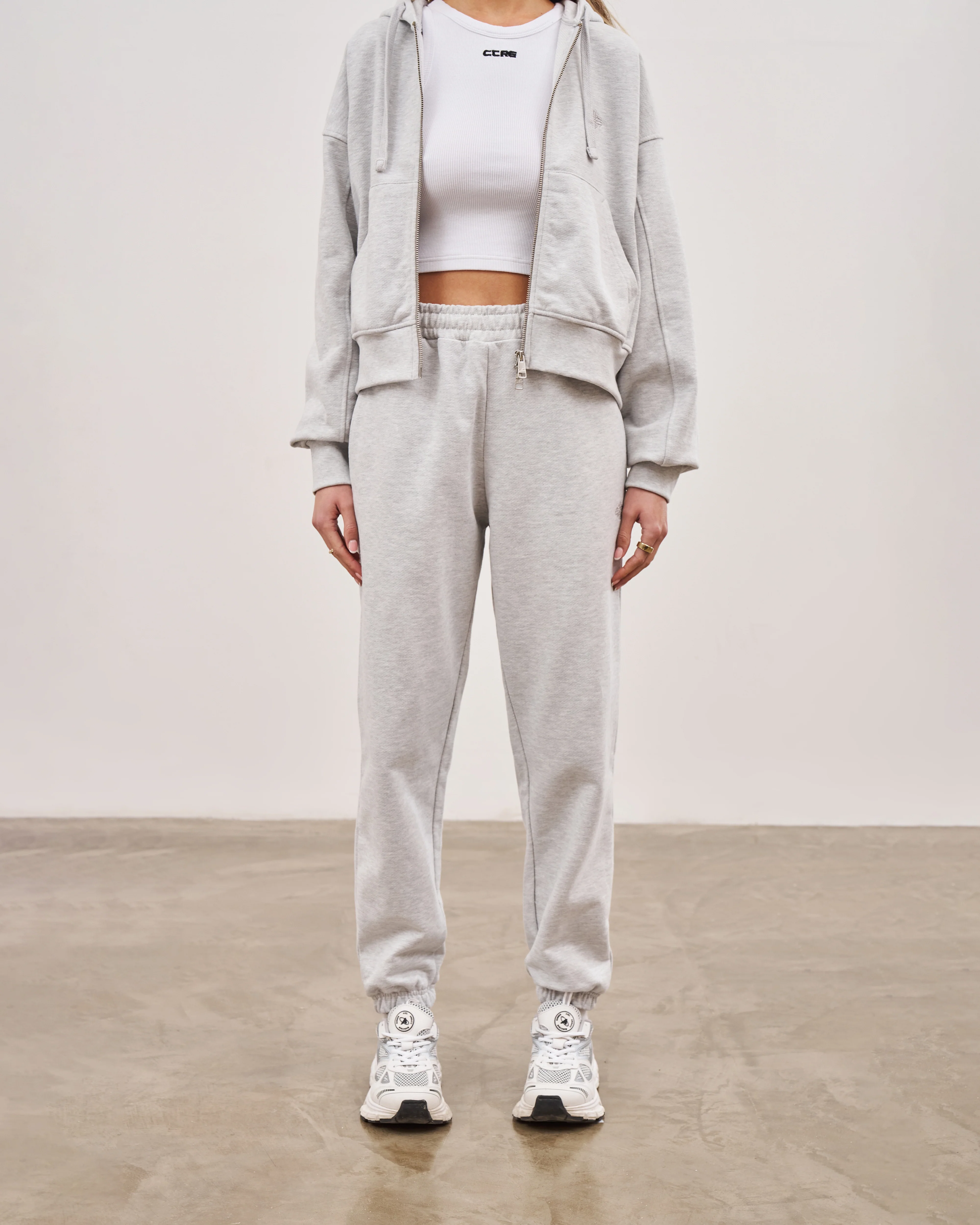 EMBLEM RELAXED JOGGERS - GREY MARL - Image 7
