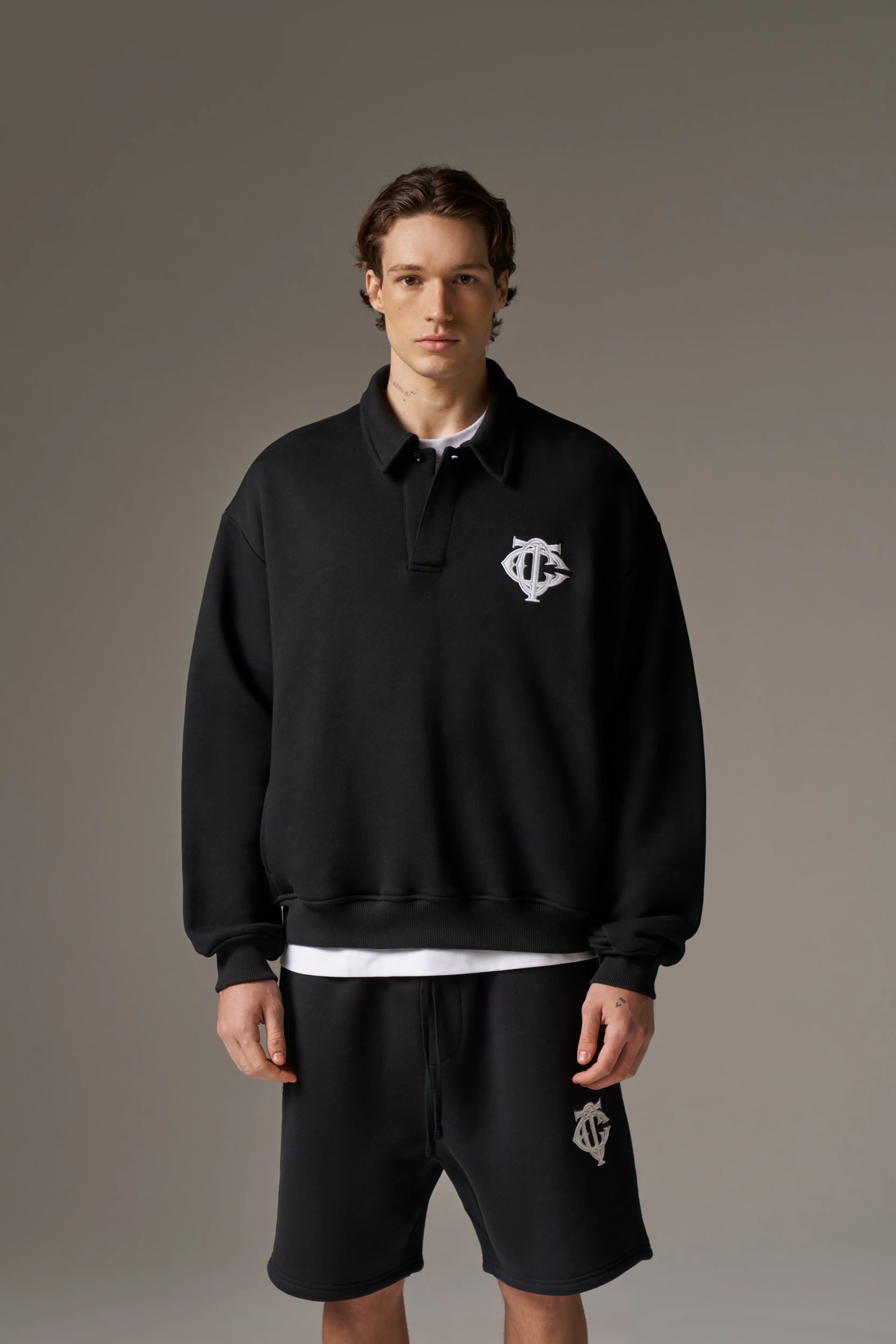 HEAVYWEIGHT MONOGRAM POLO - BLACK - Image 2