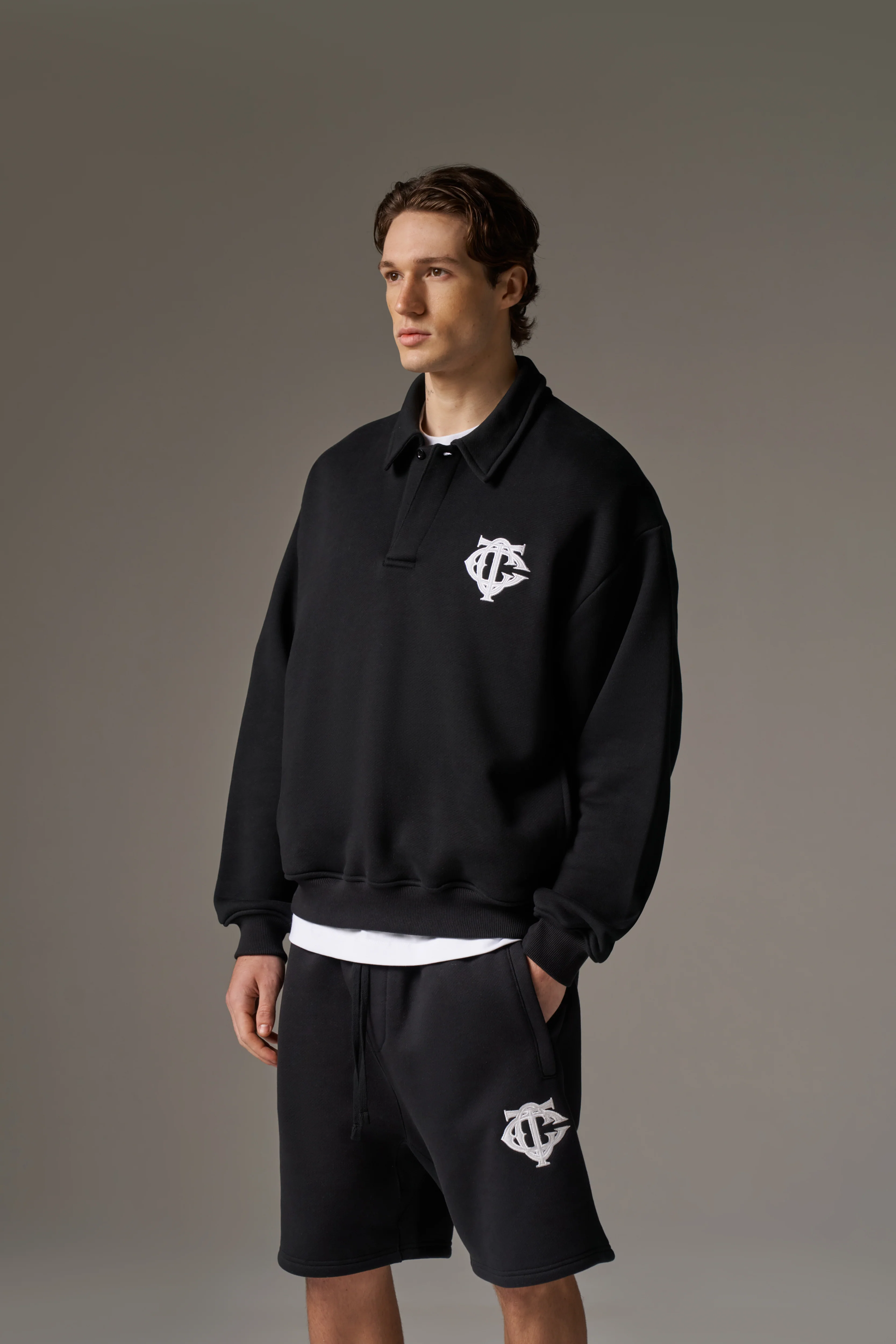 HEAVYWEIGHT MONOGRAM POLO - BLACK - Image 4
