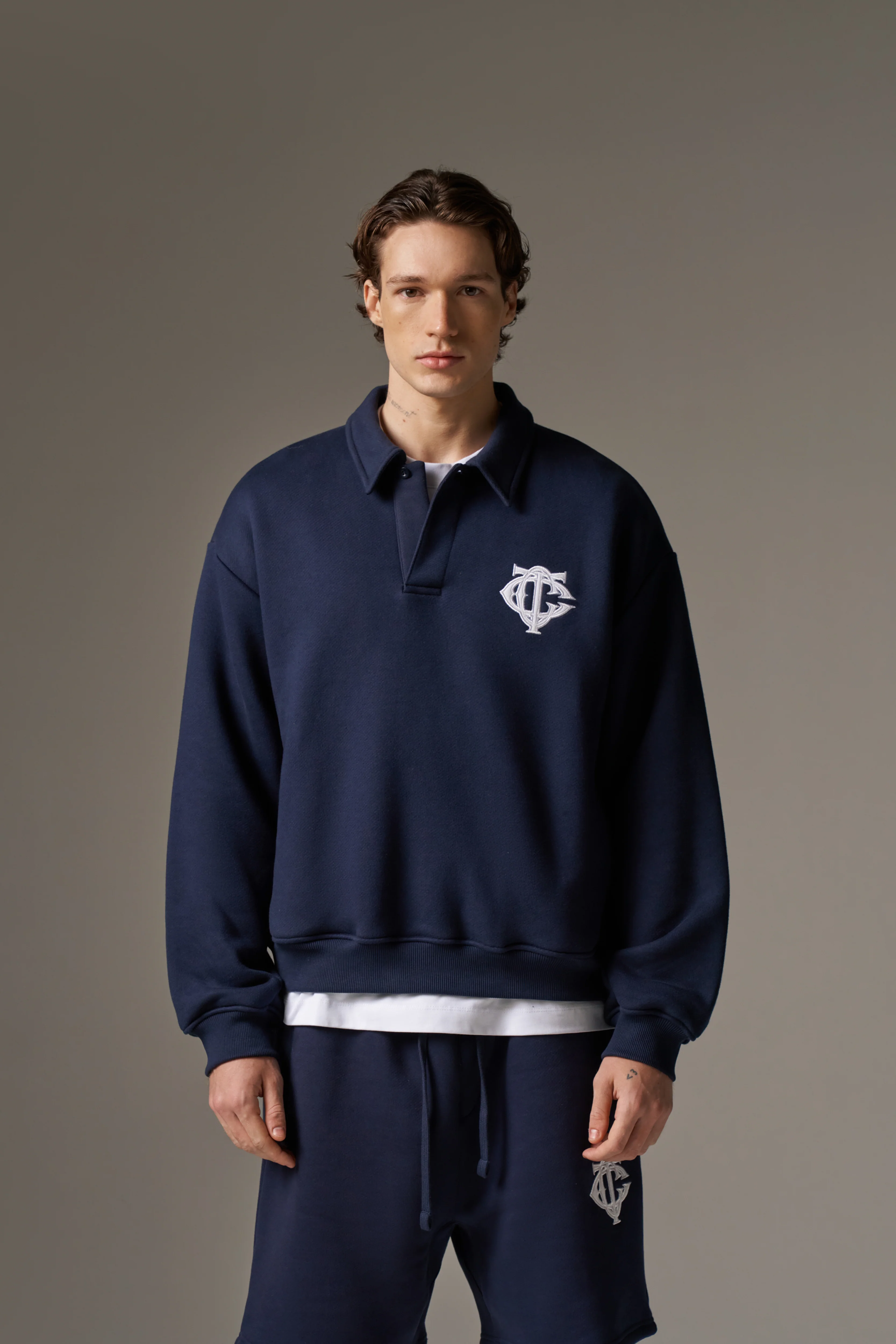 HEAVYWEIGHT MONOGRAM POLO - NAVY - Image 2