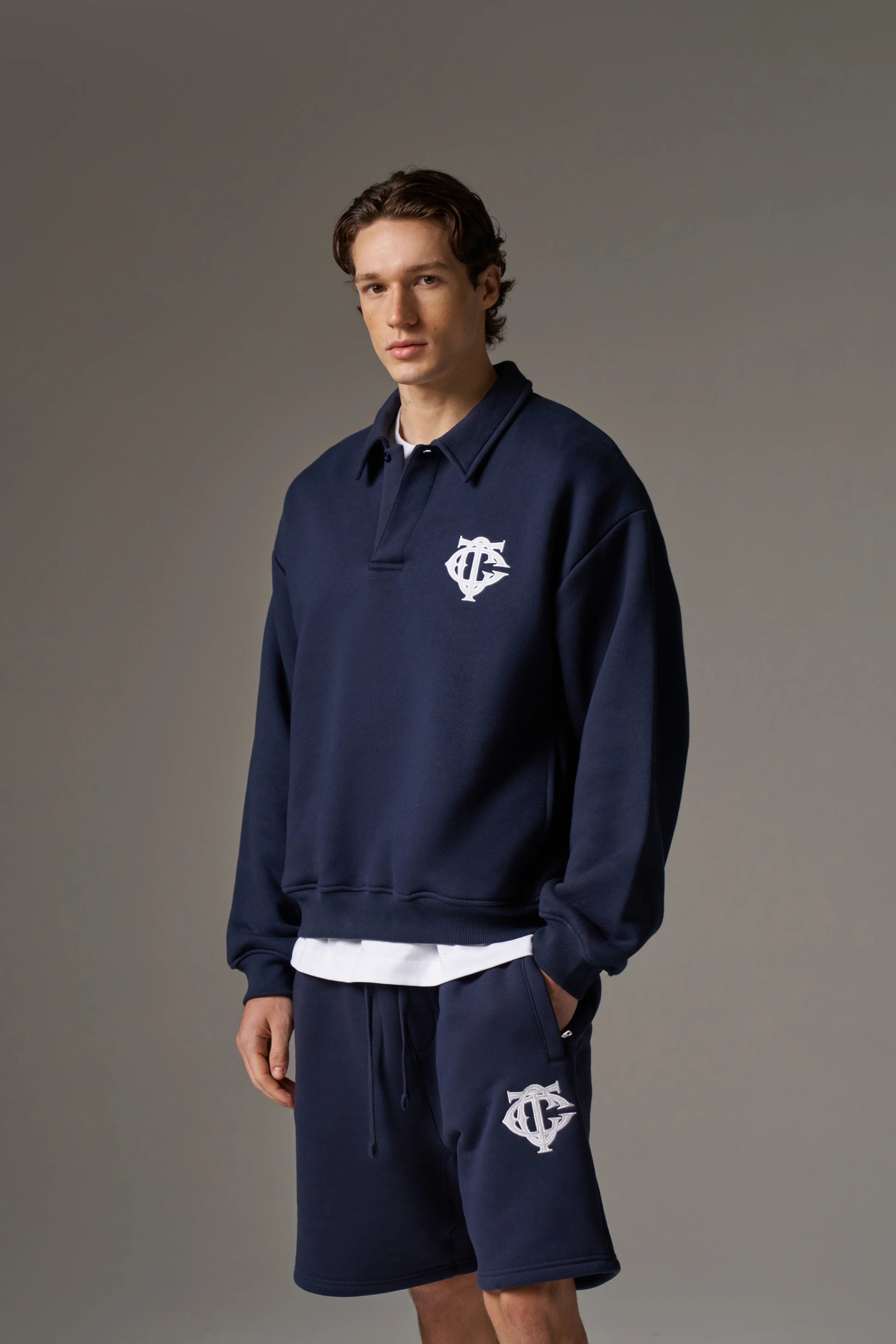 HEAVYWEIGHT MONOGRAM POLO - NAVY - Image 4