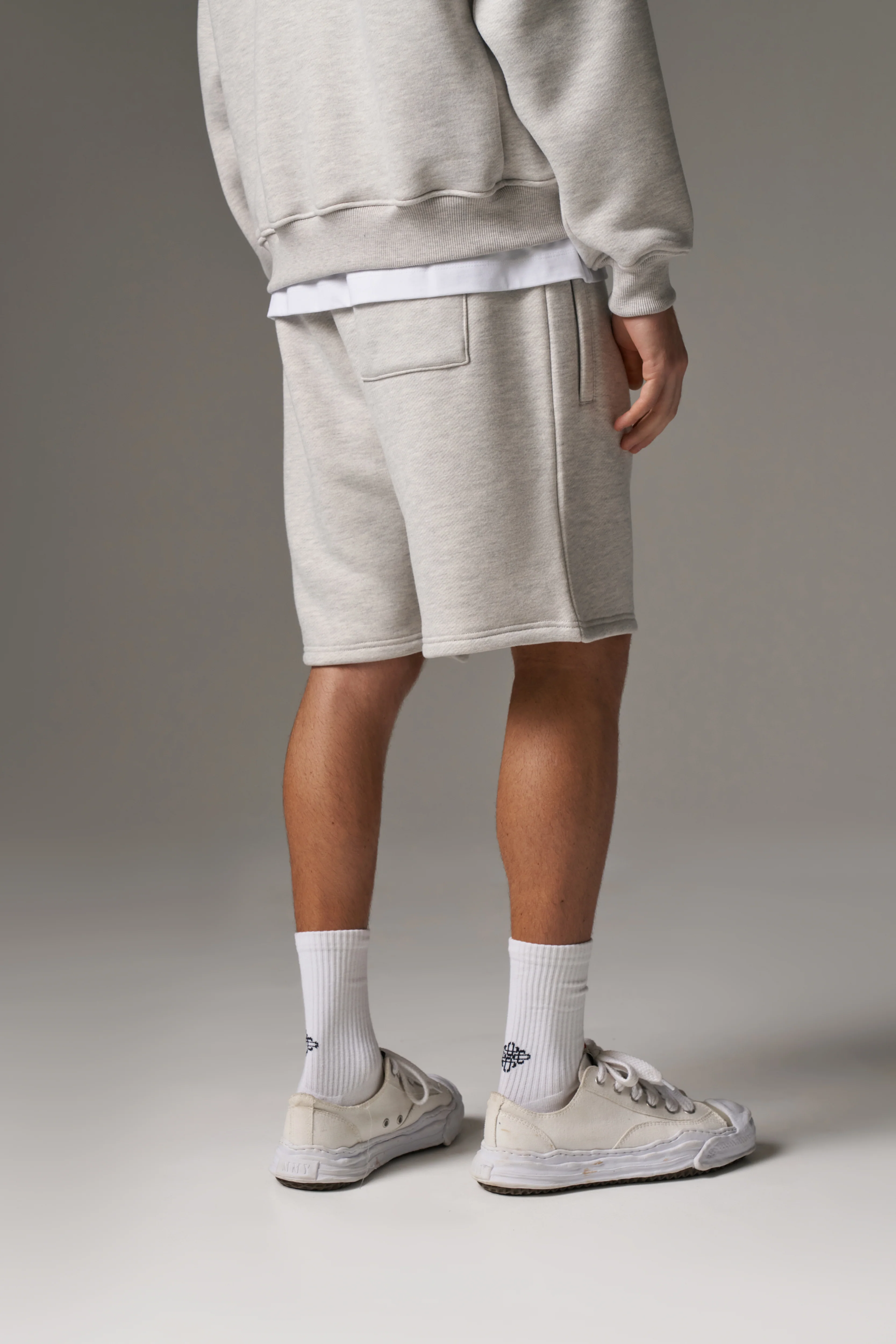 HEAVYWEIGHT MONOGRAM SHORTS - GREY MARL - Image 6
