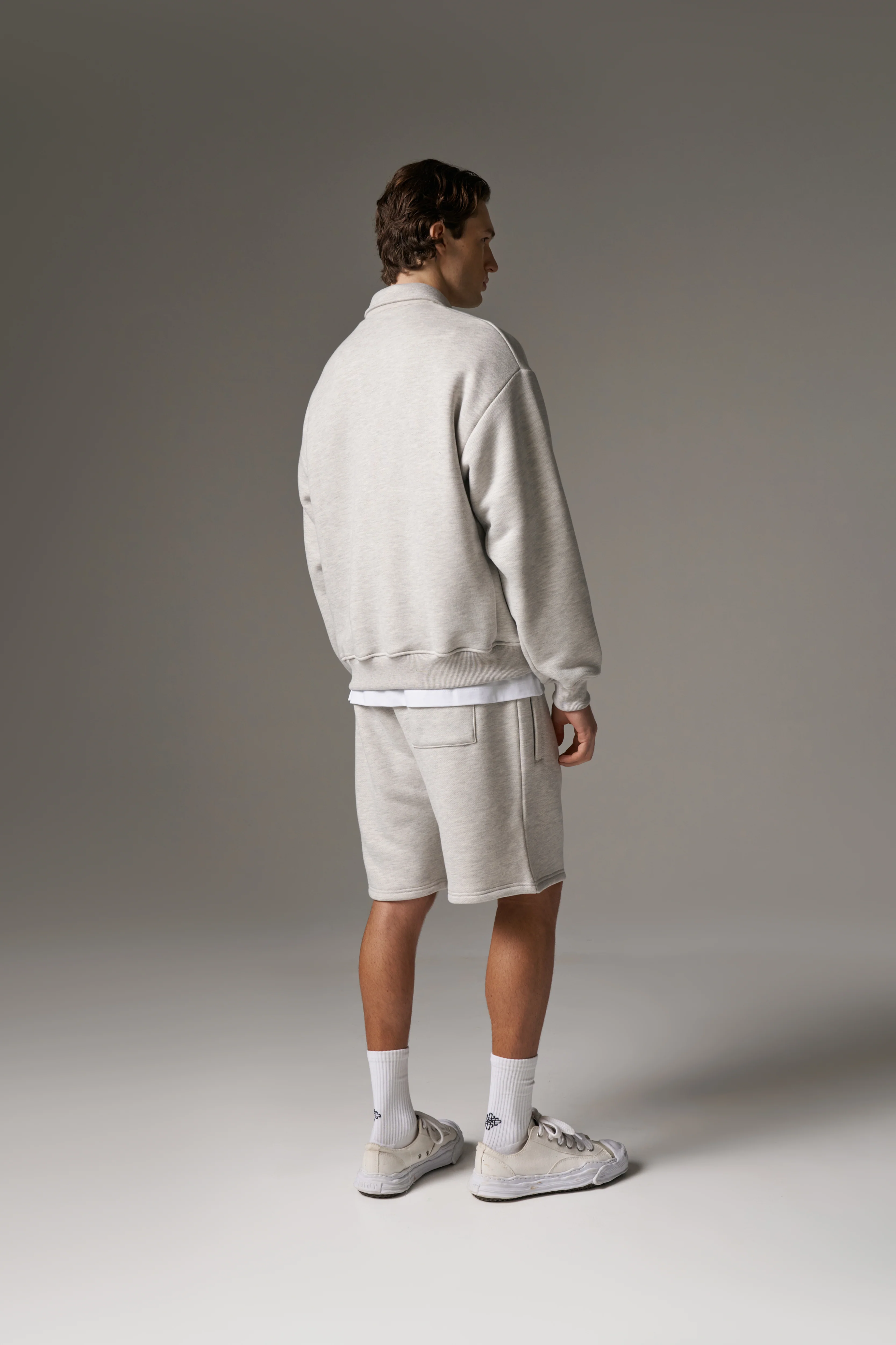 HEAVYWEIGHT MONOGRAM SHORTS - GREY MARL - Image 7