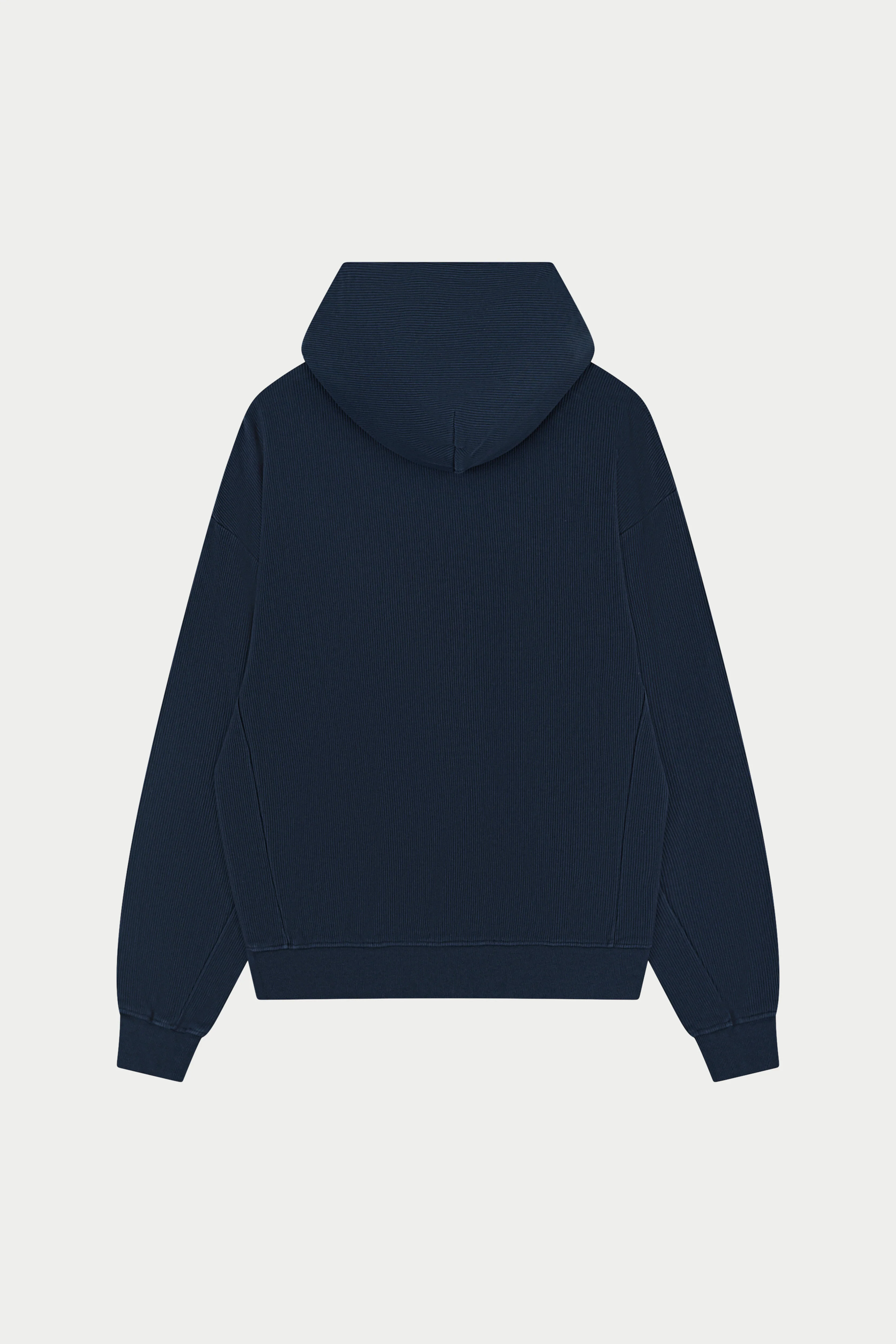 HEAVYWEIGHT WASHED RIBBED HOODIE - NAVY - Image 6