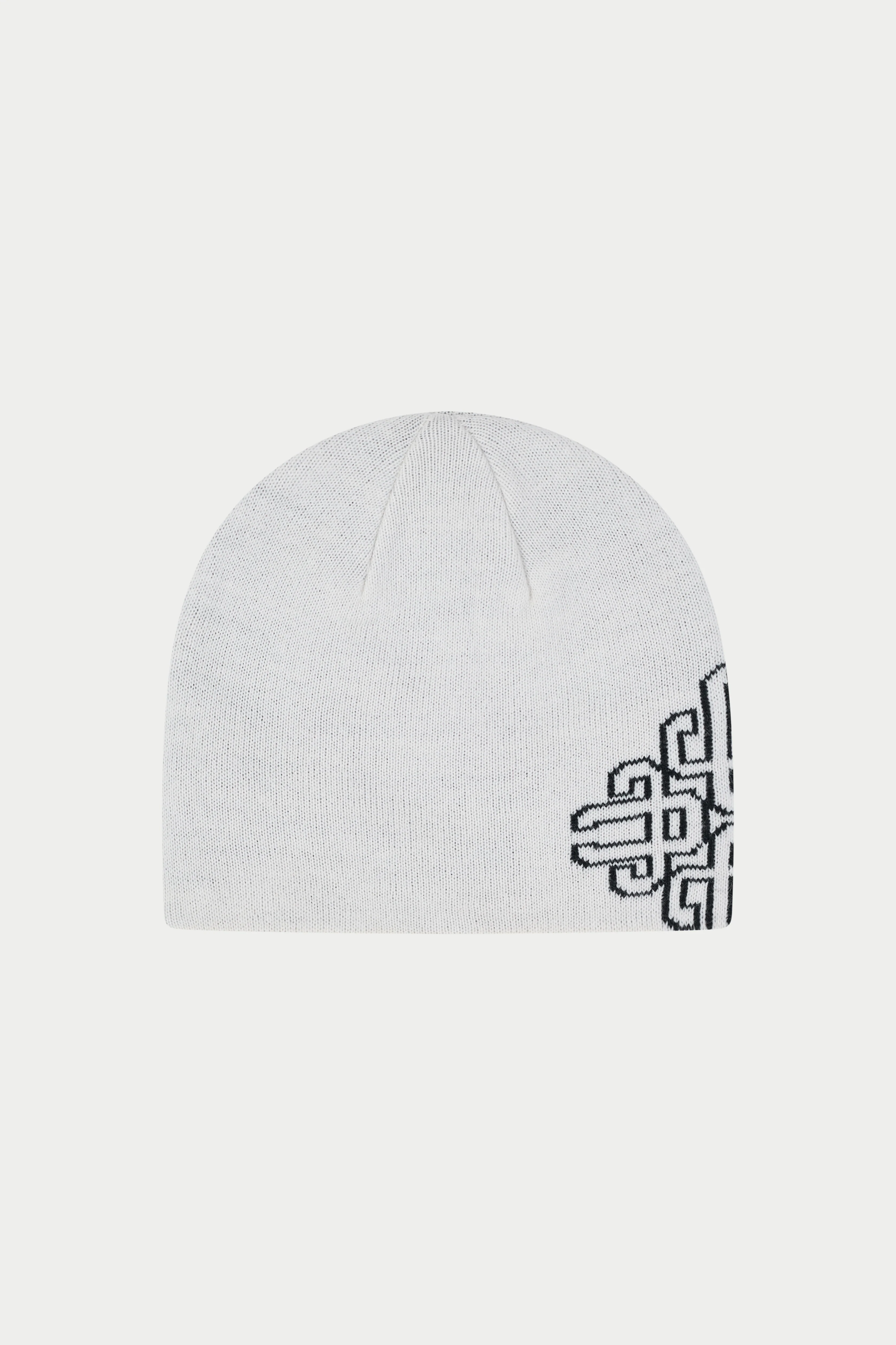 INTASIA EMBLEM BEANIE - WHITE