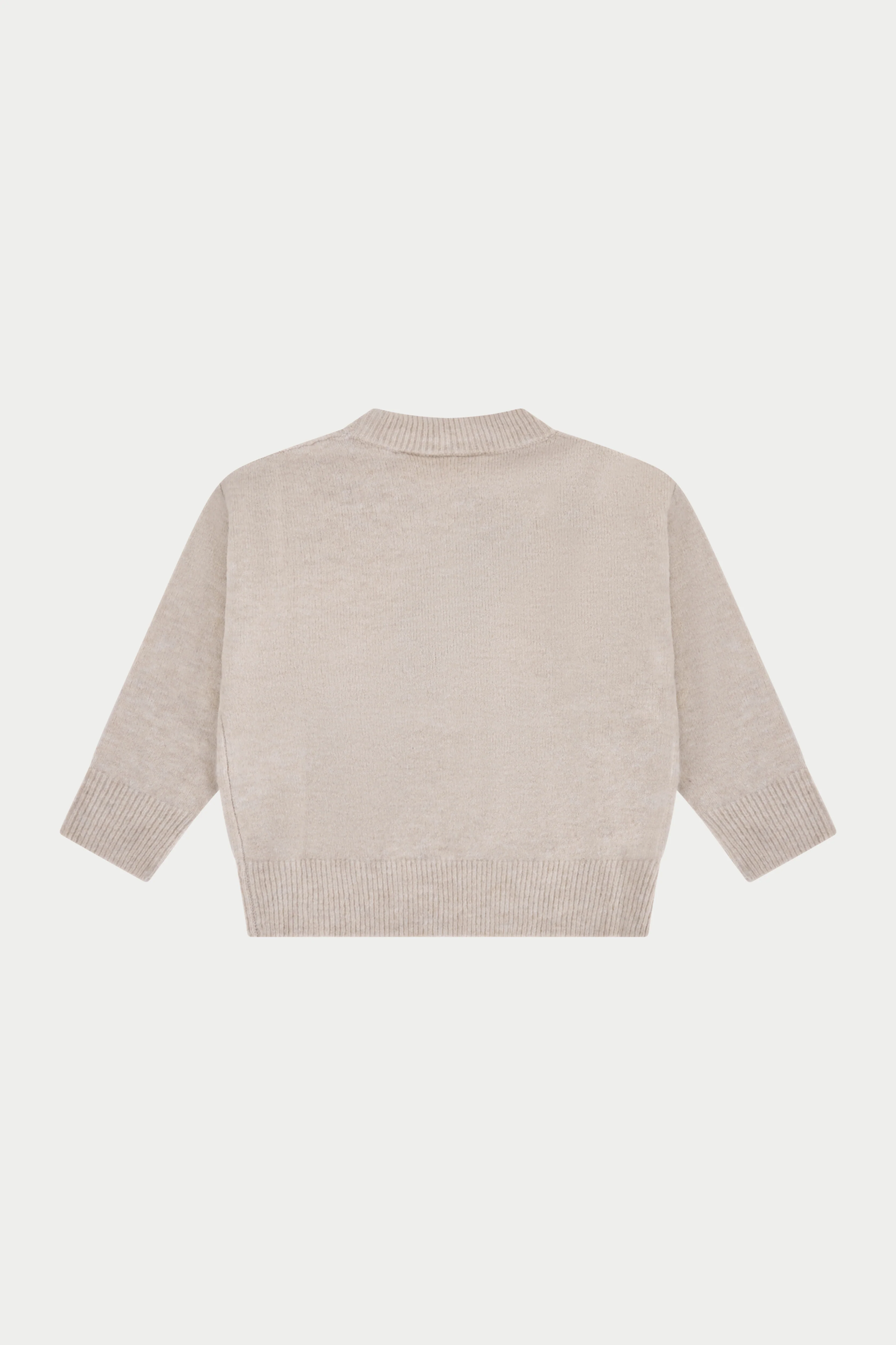 JUNIOR MONOGRAM FLUFFY KNIT CREW - BEIGE - Image 6