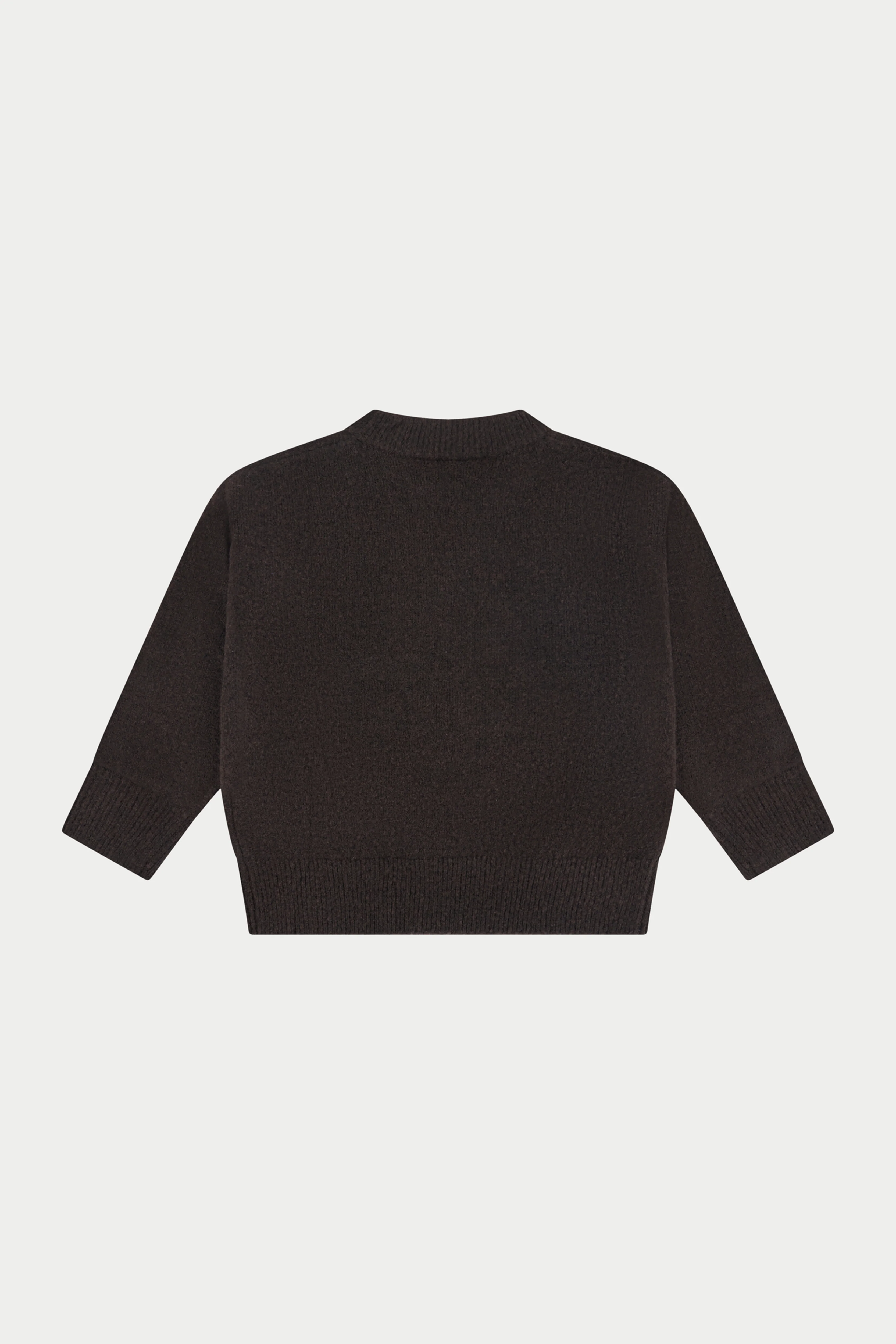 JUNIOR MONOGRAM FLUFFY KNIT CREW - BROWN - Image 6