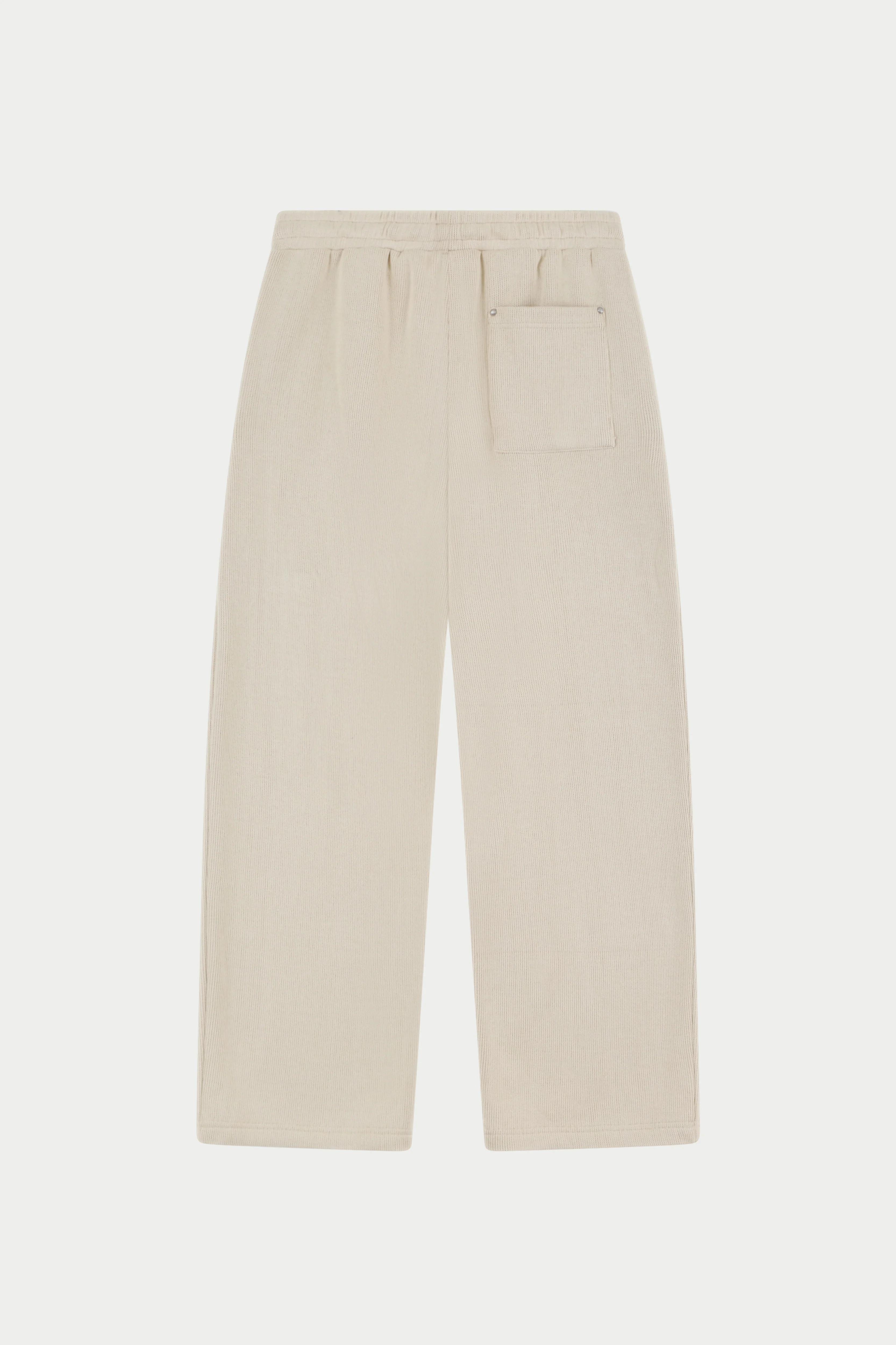 KNIT CONTRAST DRAWCORDS RELAXED JOGGERS - BEIGE - Image 7
