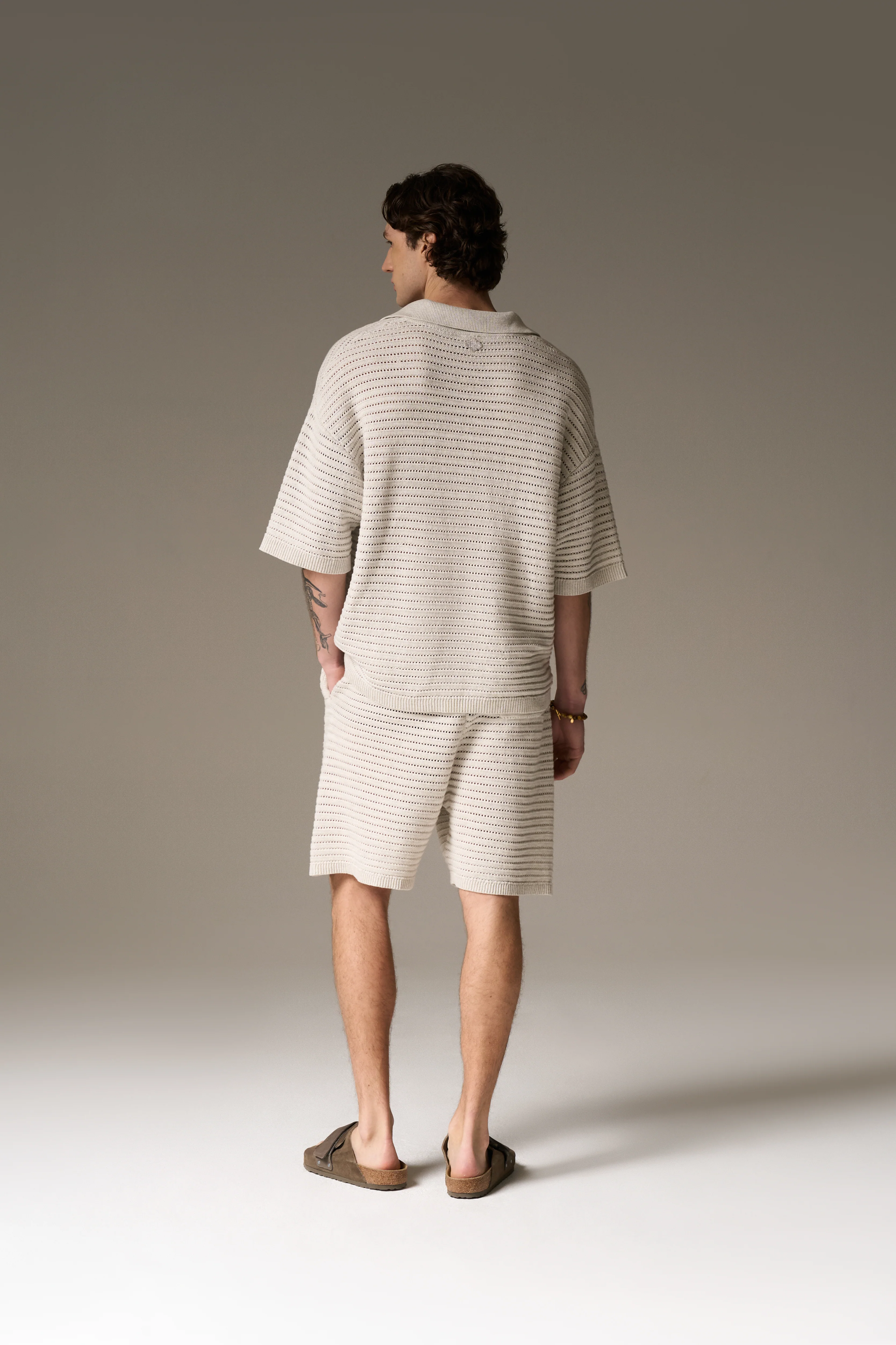 KNITTED SHORTS - LIGHT GREY - Image 10