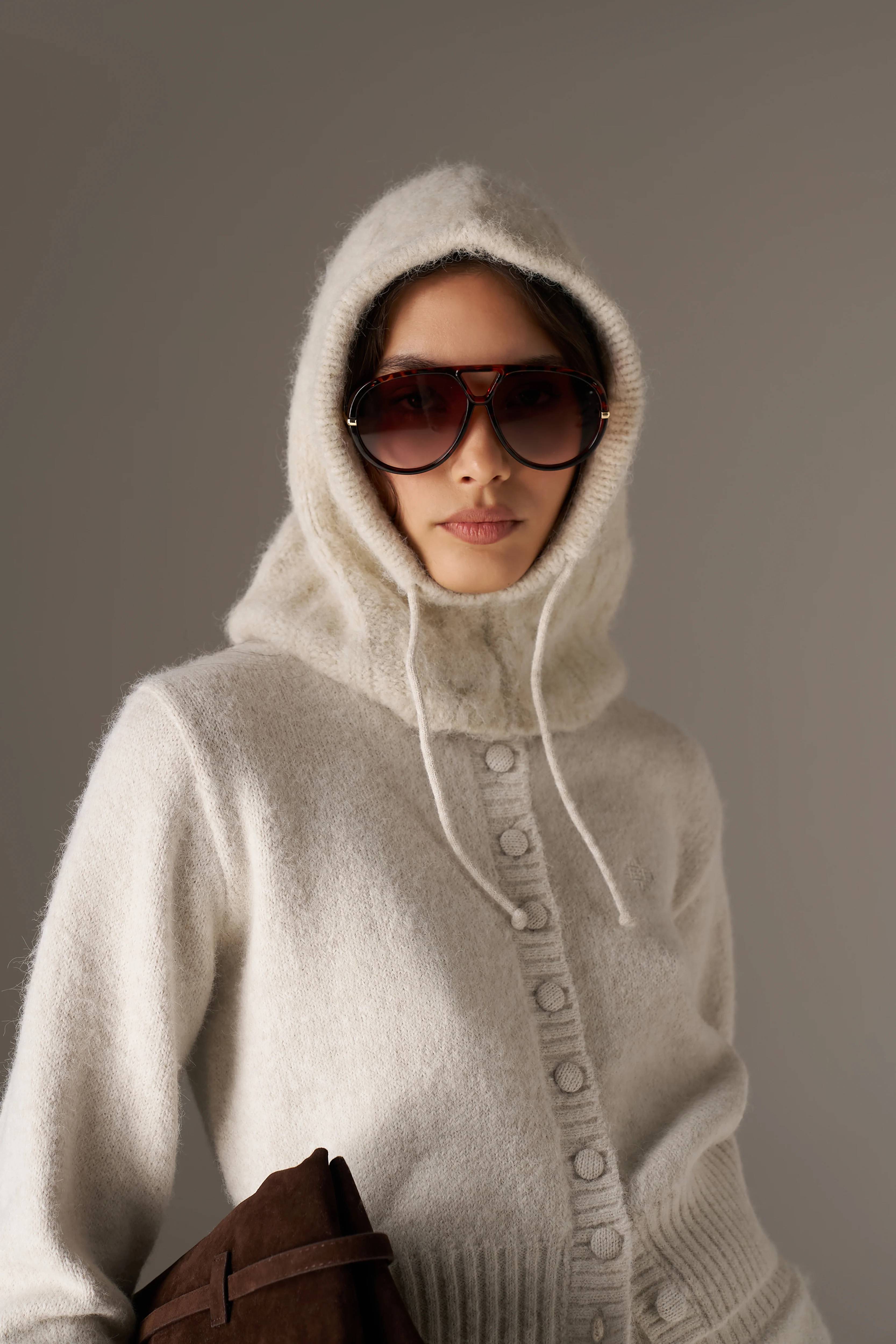 KNITTED SNOOD - OAT - Image 3