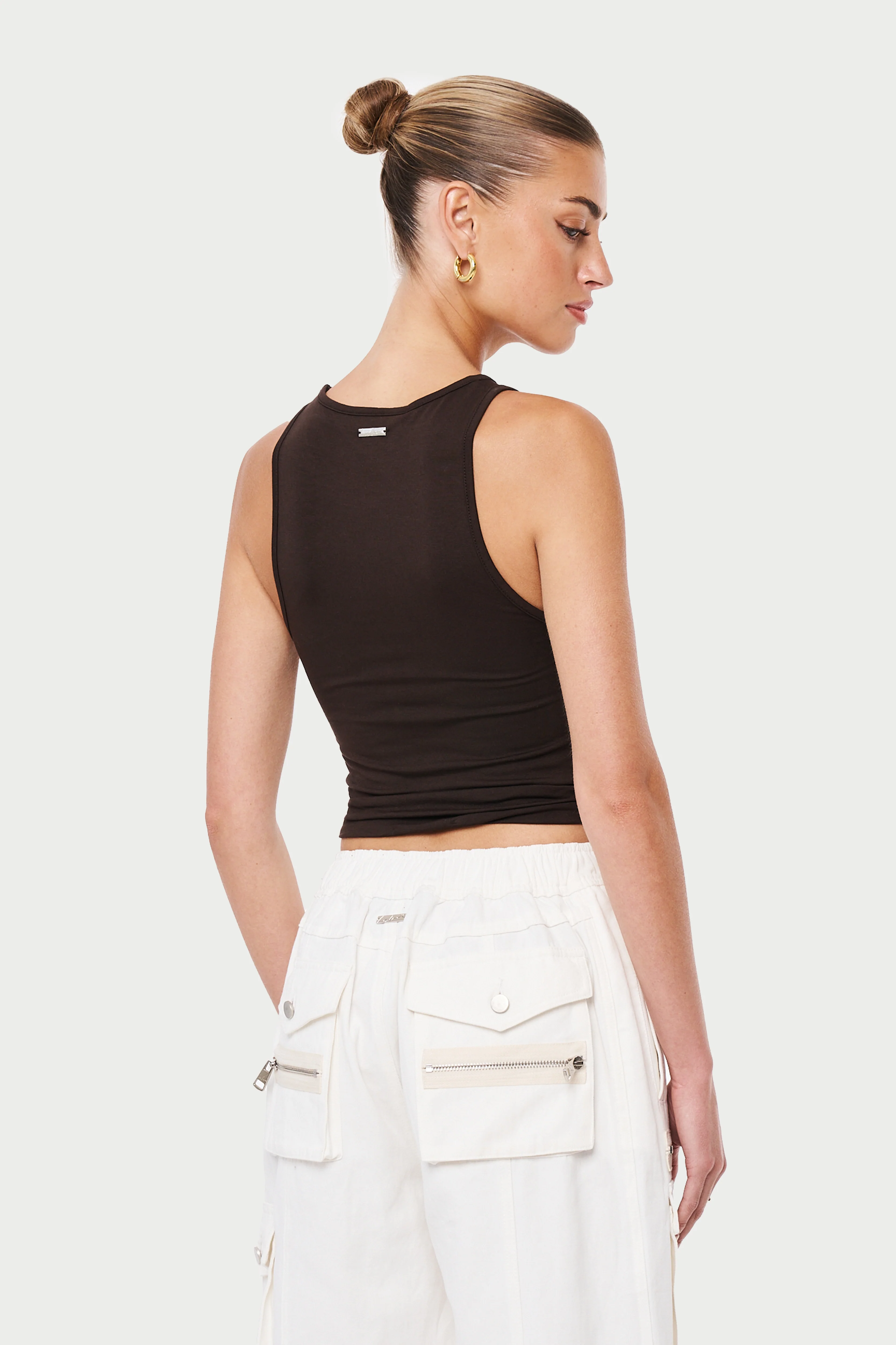 KNOTTED RACER VEST - BROWN - Image 5