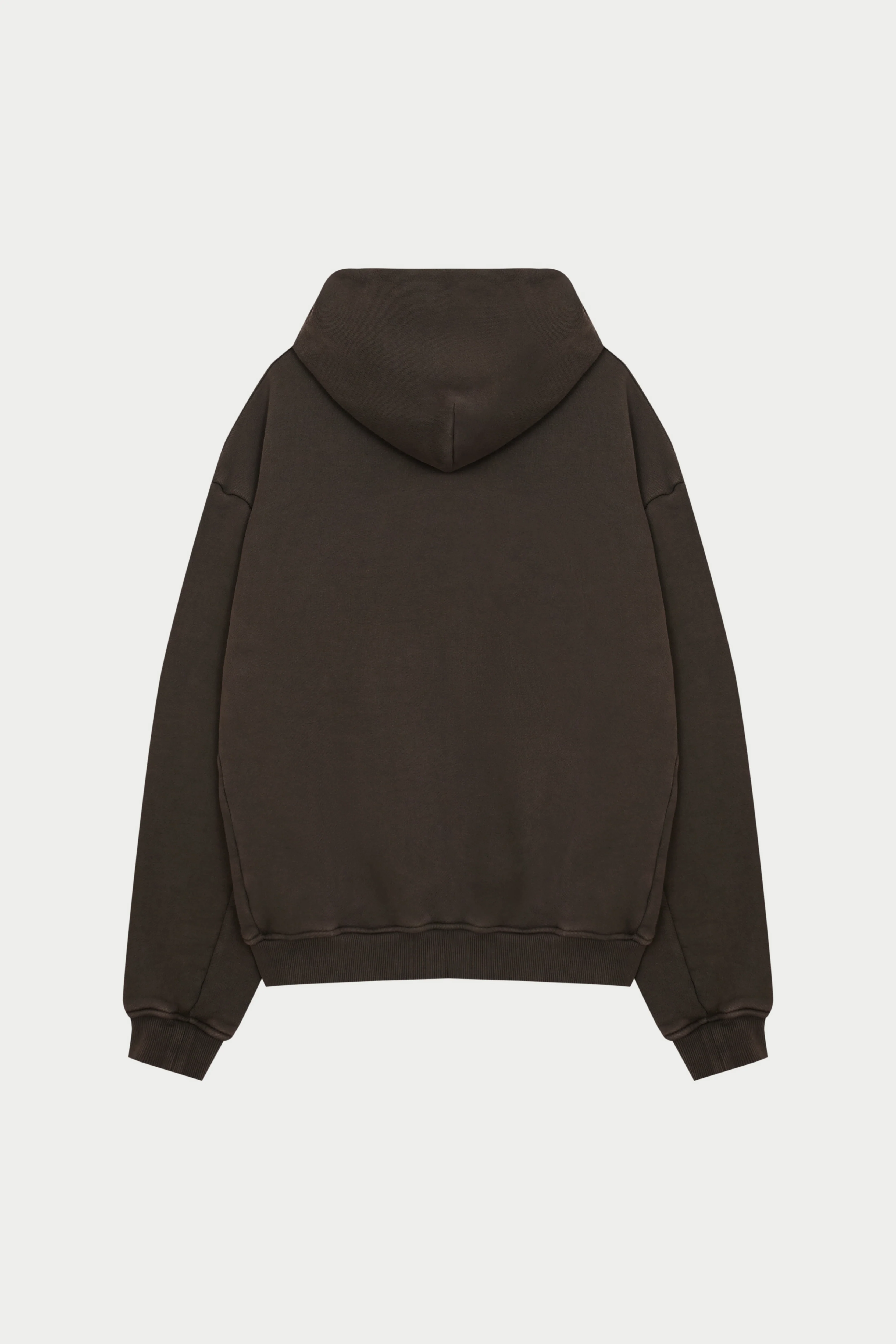 LAUNDERED CLASSICS ZIP THROUGH HOODIE - WASHED BROWN - Image 9
