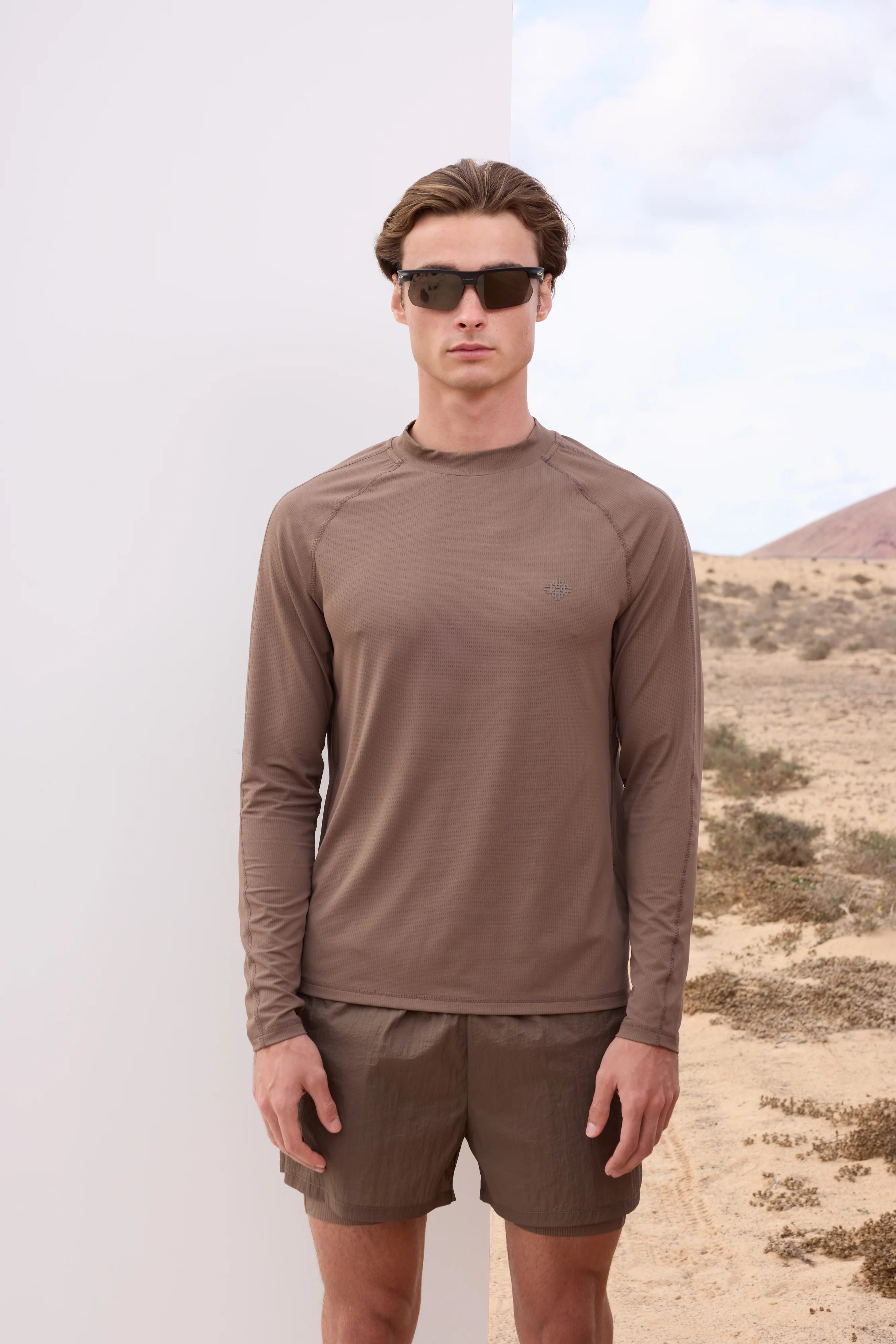 LONG SLEEVE TRAINING TOP - BROWN - Image 2