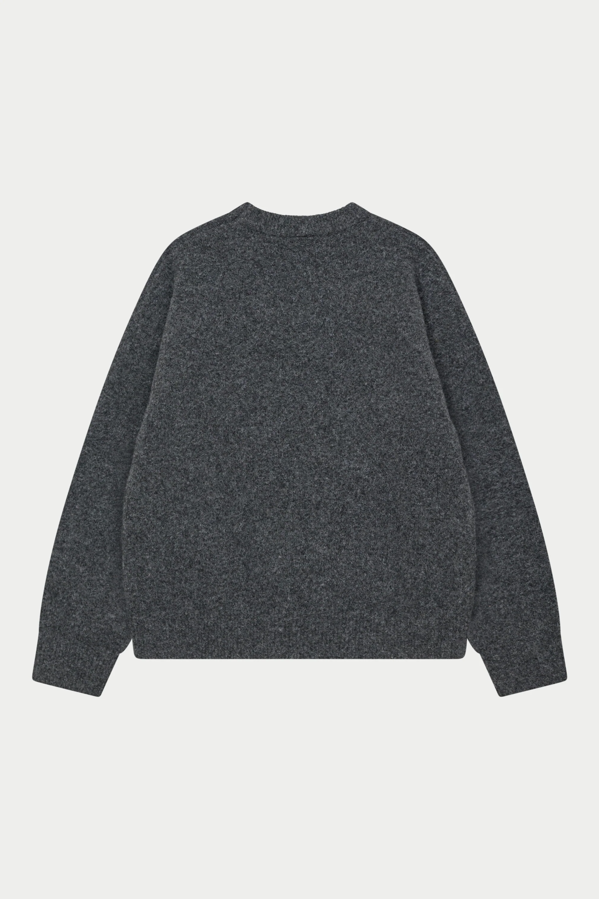 MONOGRAM FLUFFY KNIT CREW - CHARCOAL - Image 8