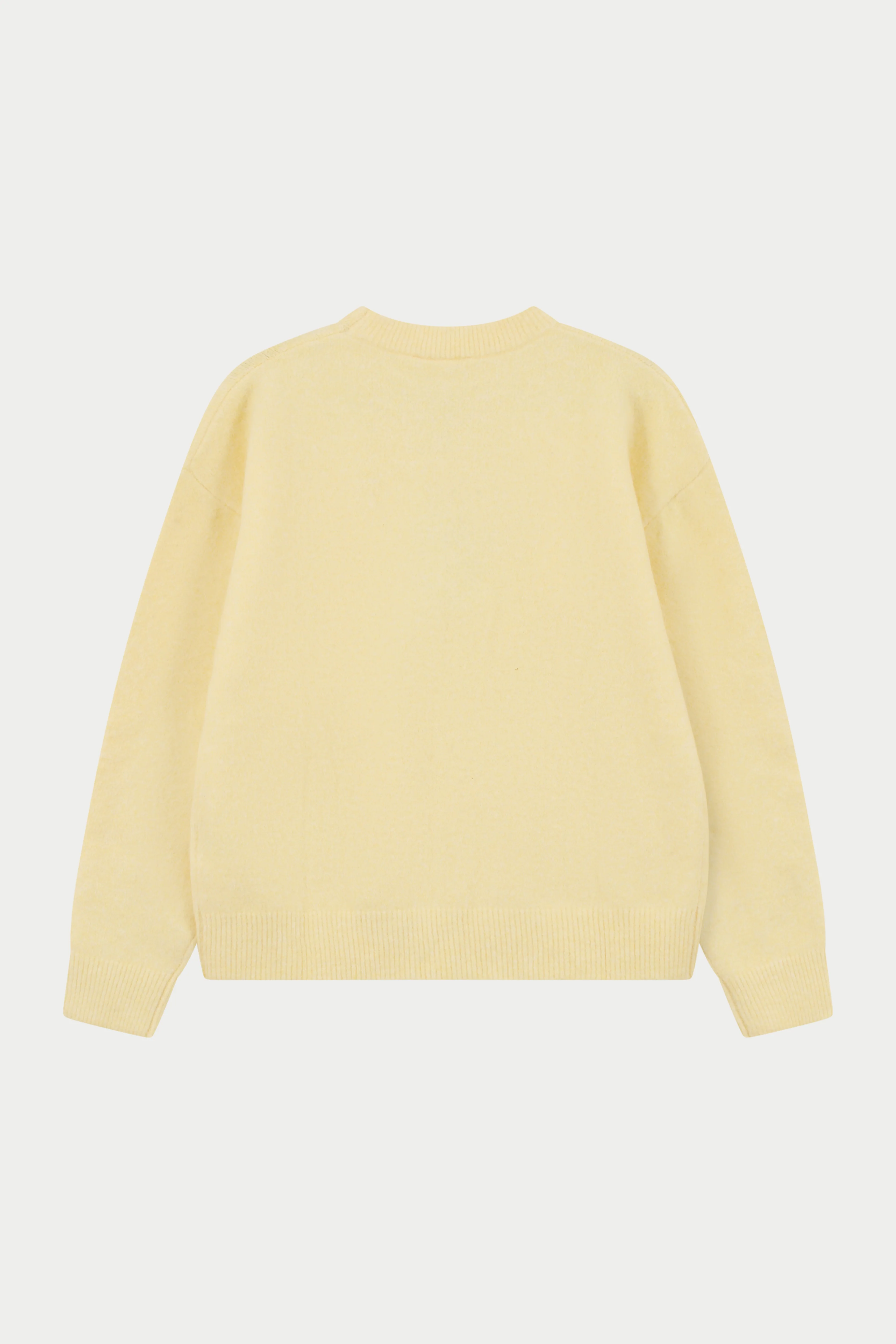 MONOGRAM FLUFFY KNIT CREW - YELLOW - Image 9