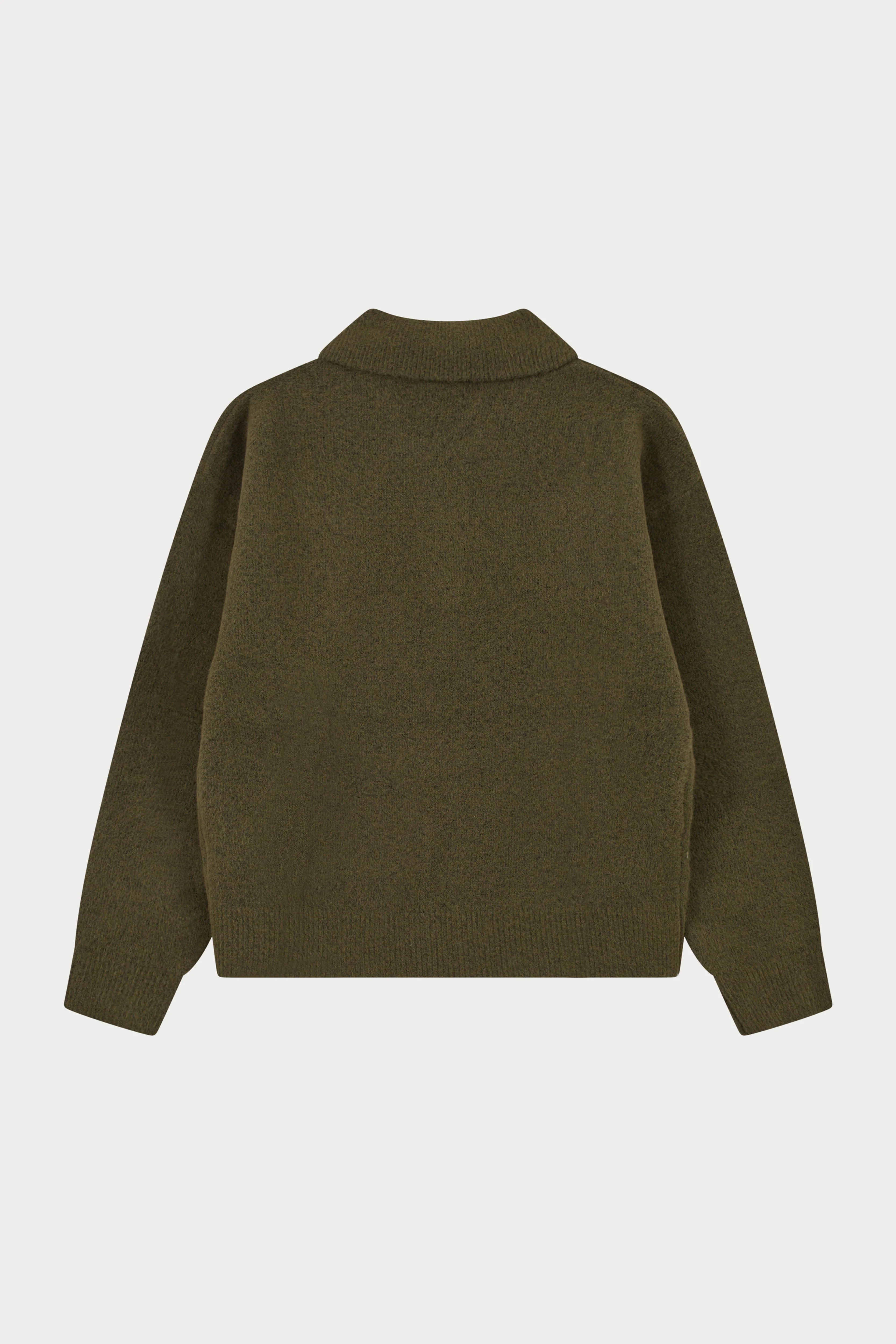MONOGRAM FLUFFY KNIT POLO - KHAKI - Image 9